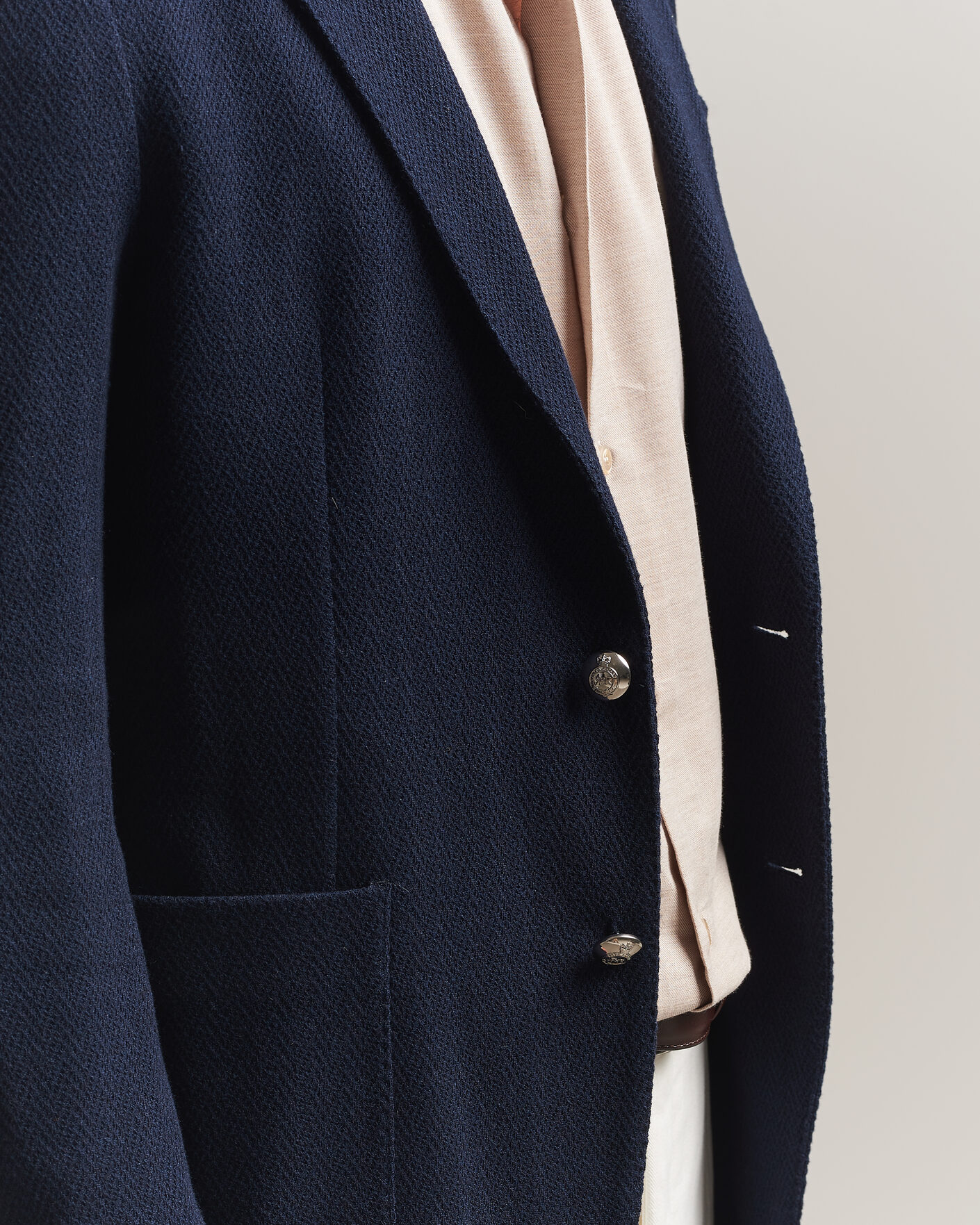 Men | Blazers | Ralph Lauren Purple Label | Cashmere/Silk Herringbone Blazer Navy