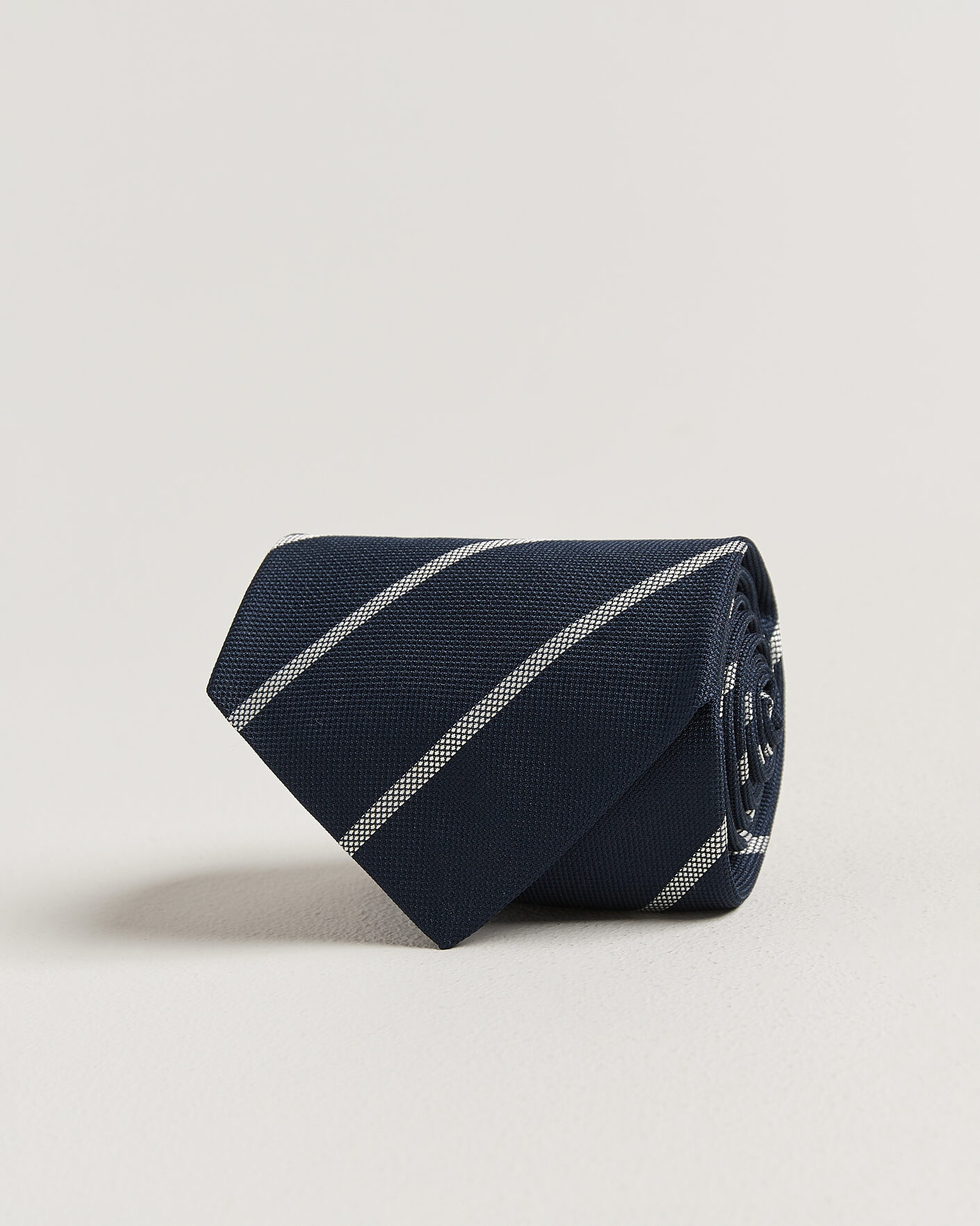 Men | Ties | Ralph Lauren Purple Label | Regimental Stripe Silk Tie Navy/Silver