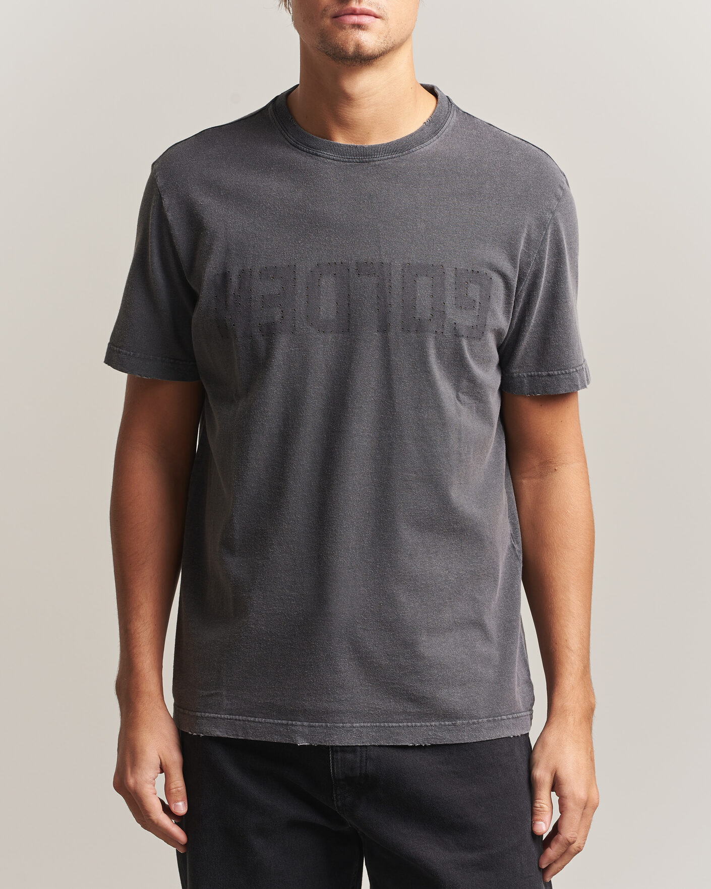 Men | T-Shirts | Golden Goose | Distressed Cotton T-Shirt Anthracite