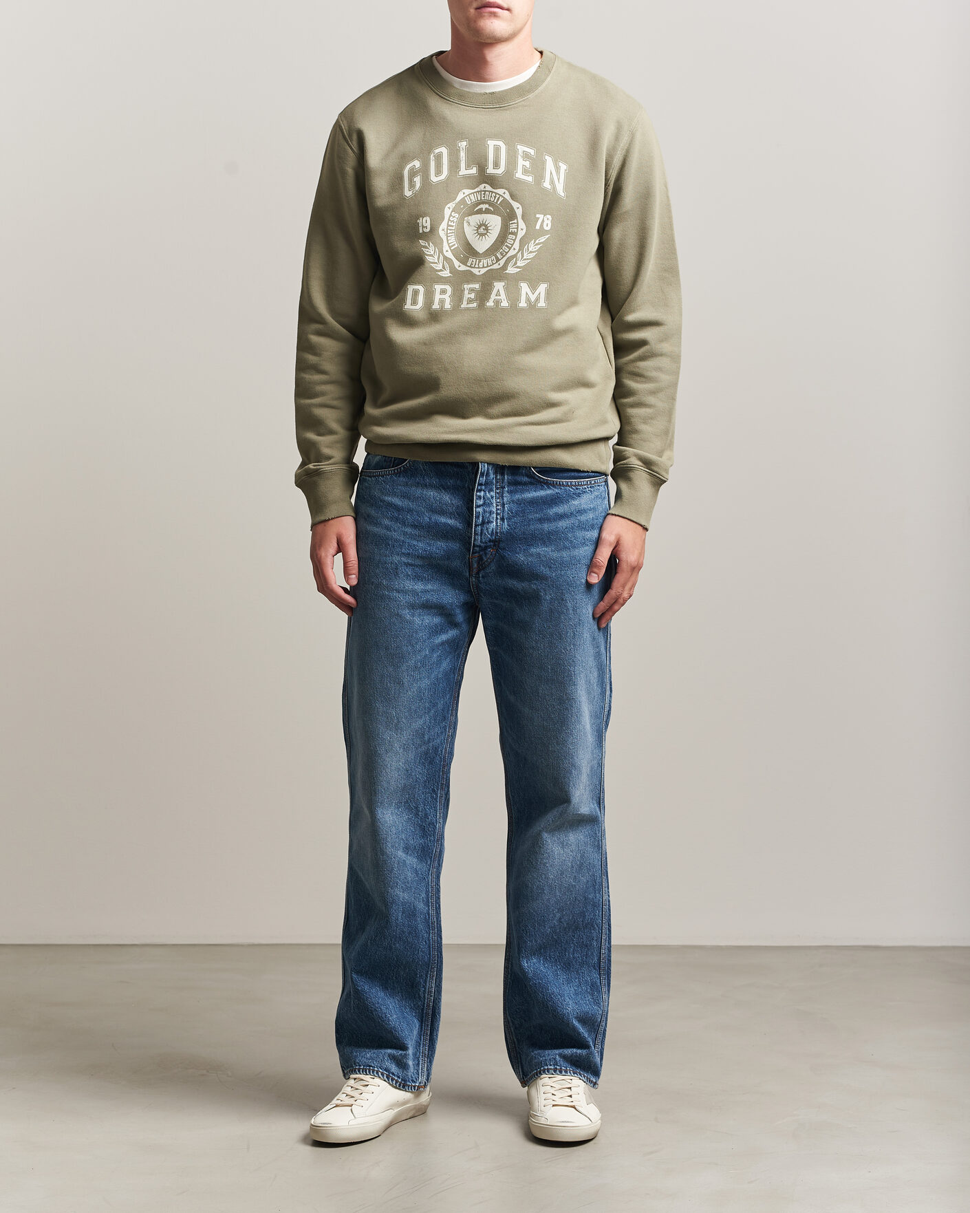 Men | Sweaters & Knitwear | Golden Goose | Garment Dyed Sweatshirt Vintage Kalamata