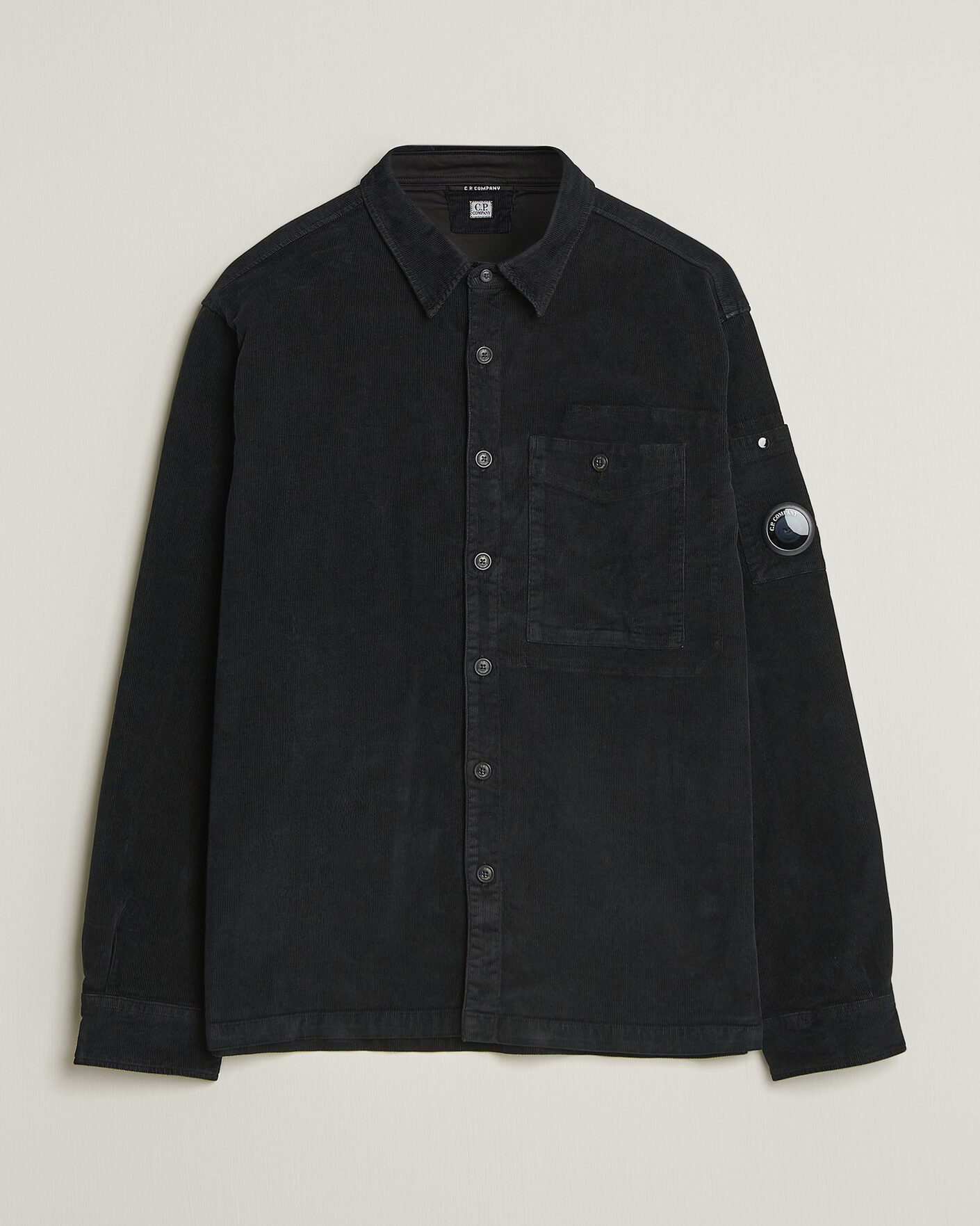 Men | Shirts | C.P. Company | Corduroy Lens Overshirt Black