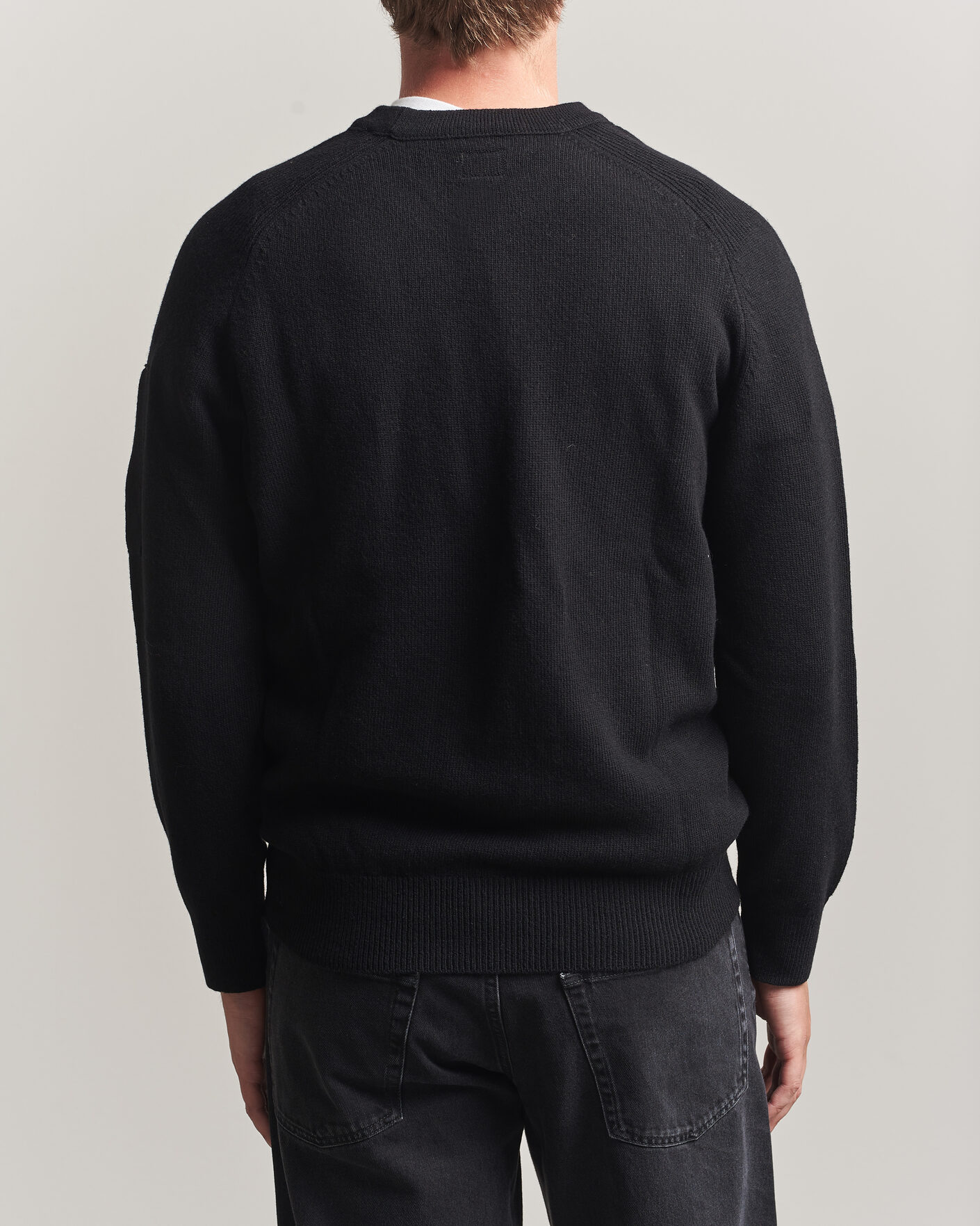 Men | Sweaters & Knitwear | C.P. Company | Knitted Lambswool Crew Neck Black