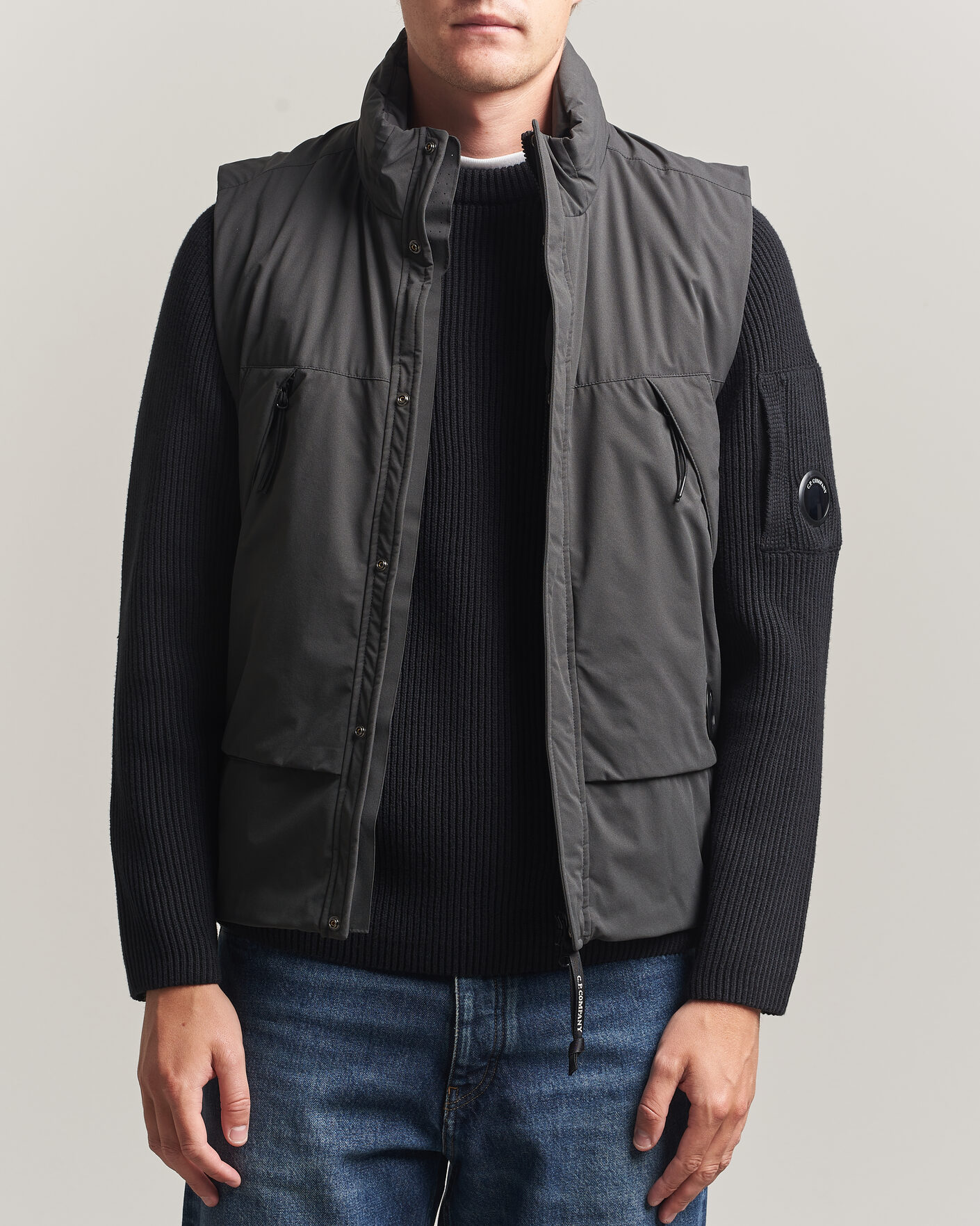 C.P. Company Pro-Tek Lightweight Padded Vest Dark Grey at