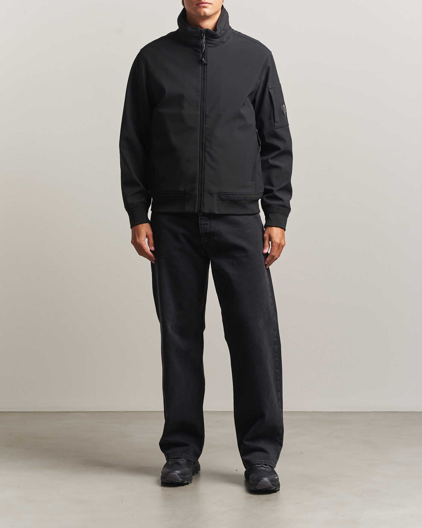 Men | Coats & Jackets | C.P. Company | CP Shell Medium Bomber Jacket Black