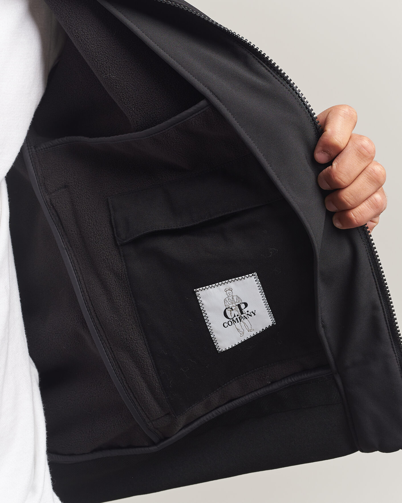 Men | Coats & Jackets | C.P. Company | CP Shell Medium Bomber Jacket Black