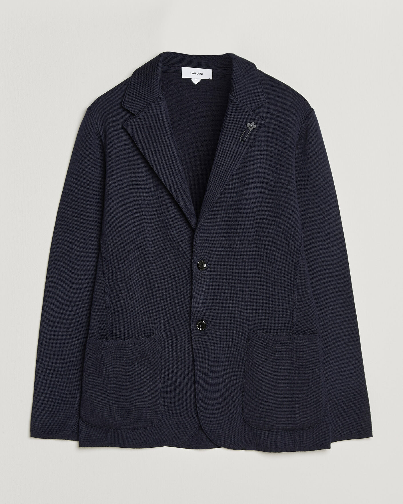 Men | Webshop news | Lardini | Knitted Wool Blazer Navy