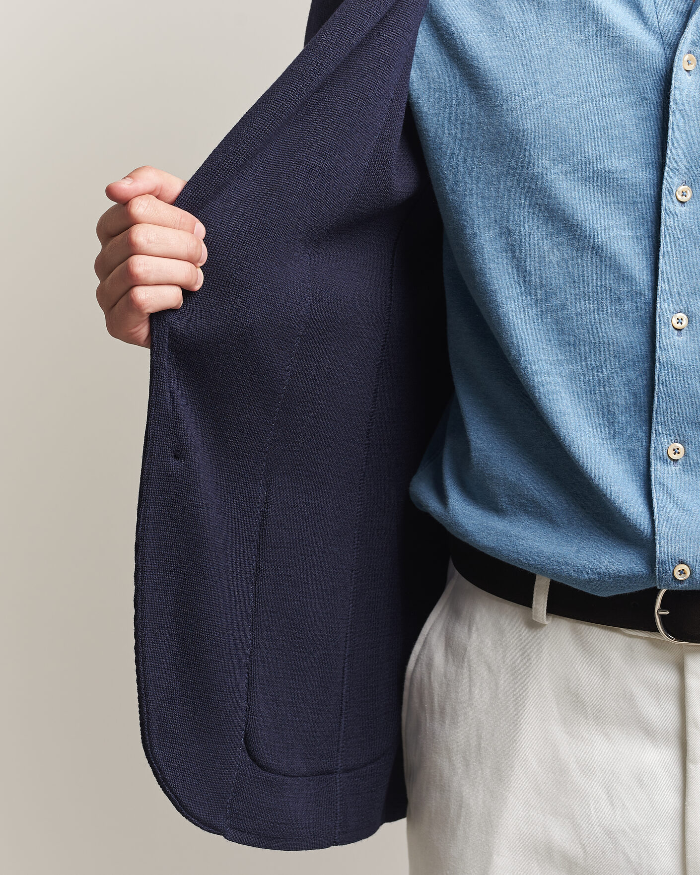 Men | Blazers | Lardini | Knitted Wool Blazer Navy