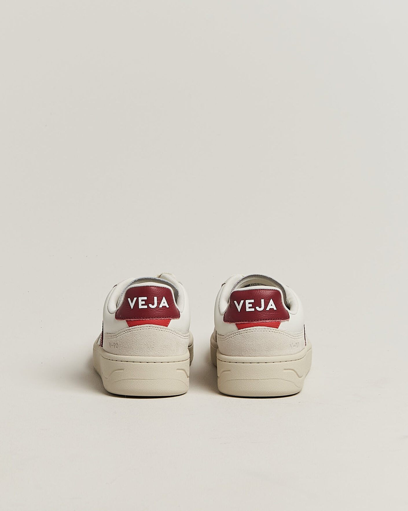 Men | Sneakers | Veja | V-90 Sneaker White/Marsala Natural