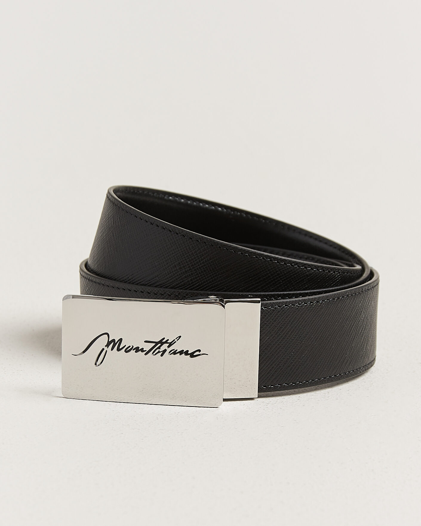 Men | Belts | Montblanc | 35mm Reversible Sartorial/Calf Logo Belt Black