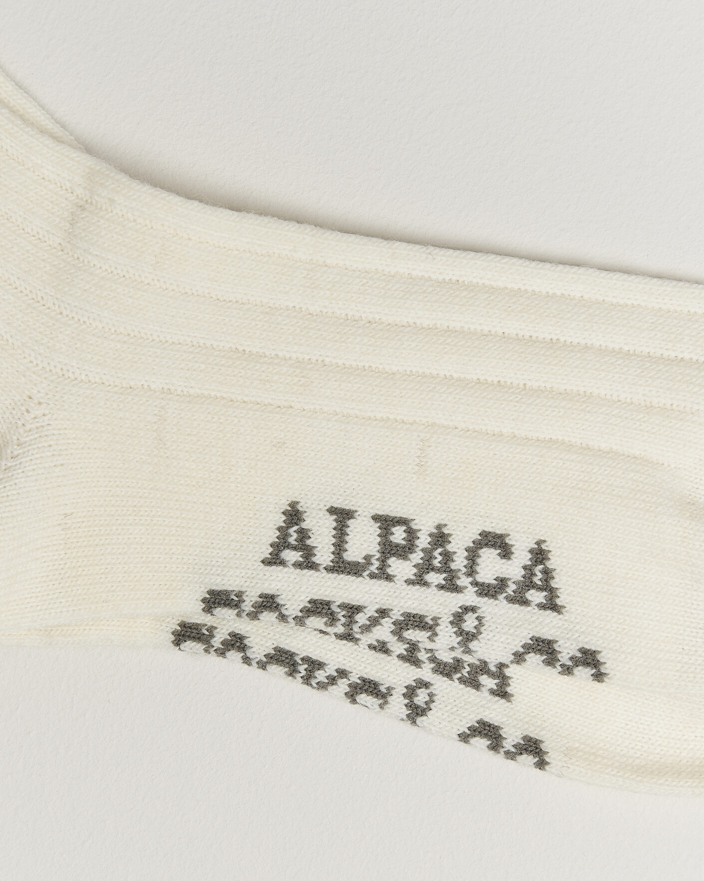 Men | Underwear & Socks | Alpacasocks & Co | 2-Pack Ribbed Alpacka Wool Socks Off White