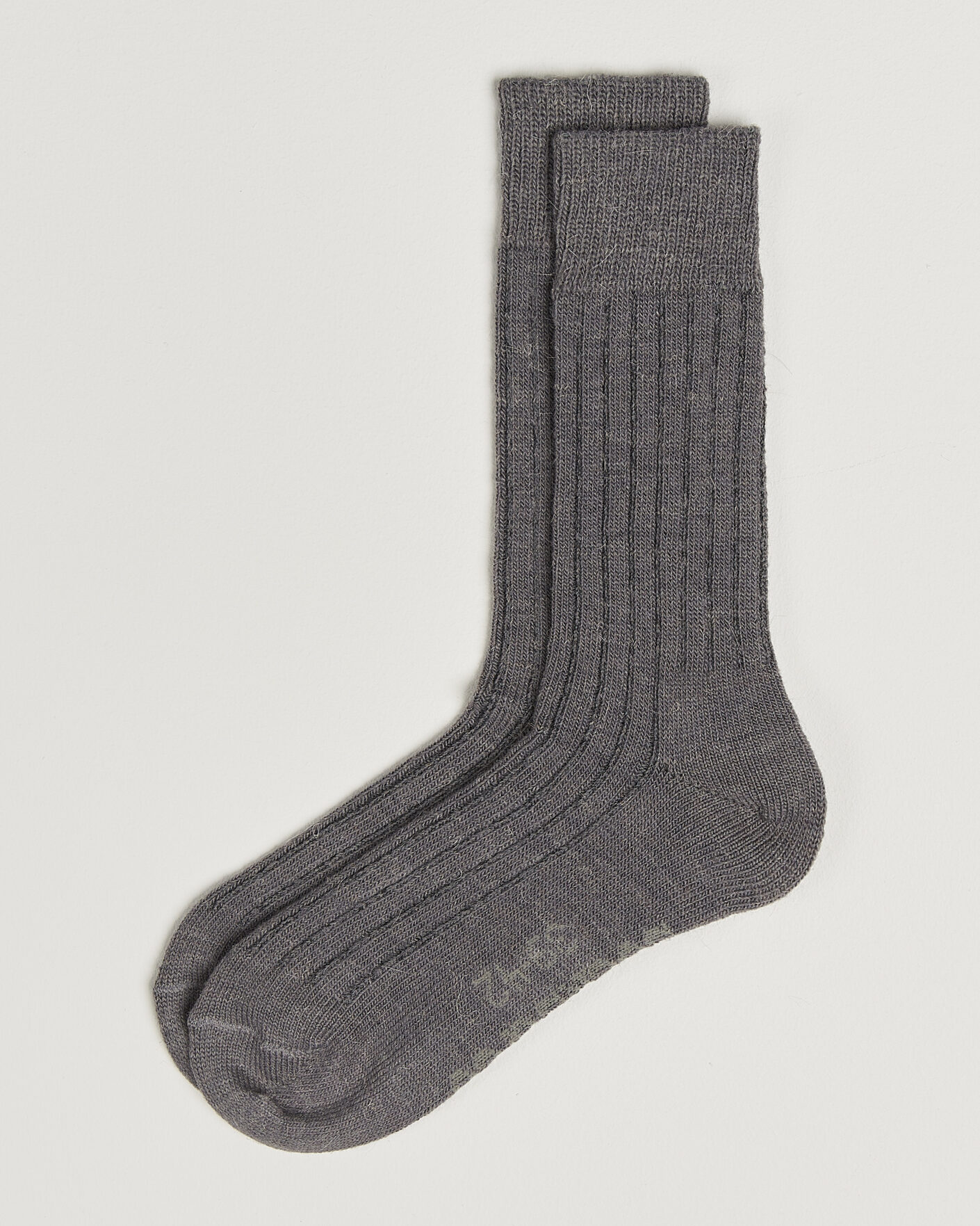 Men | Underwear & Socks | Alpacasocks & Co | 2-Pack Ribbed Alpacka Wool Socks Dark Grey