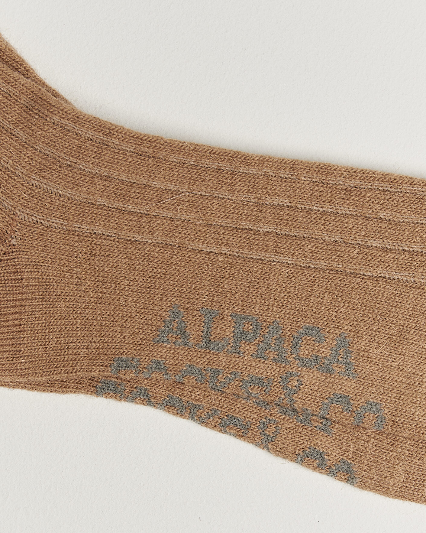 Men | Underwear & Socks | Alpacasocks & Co | 2-Pack Ribbed Alpacka Wool Socks Light Brown