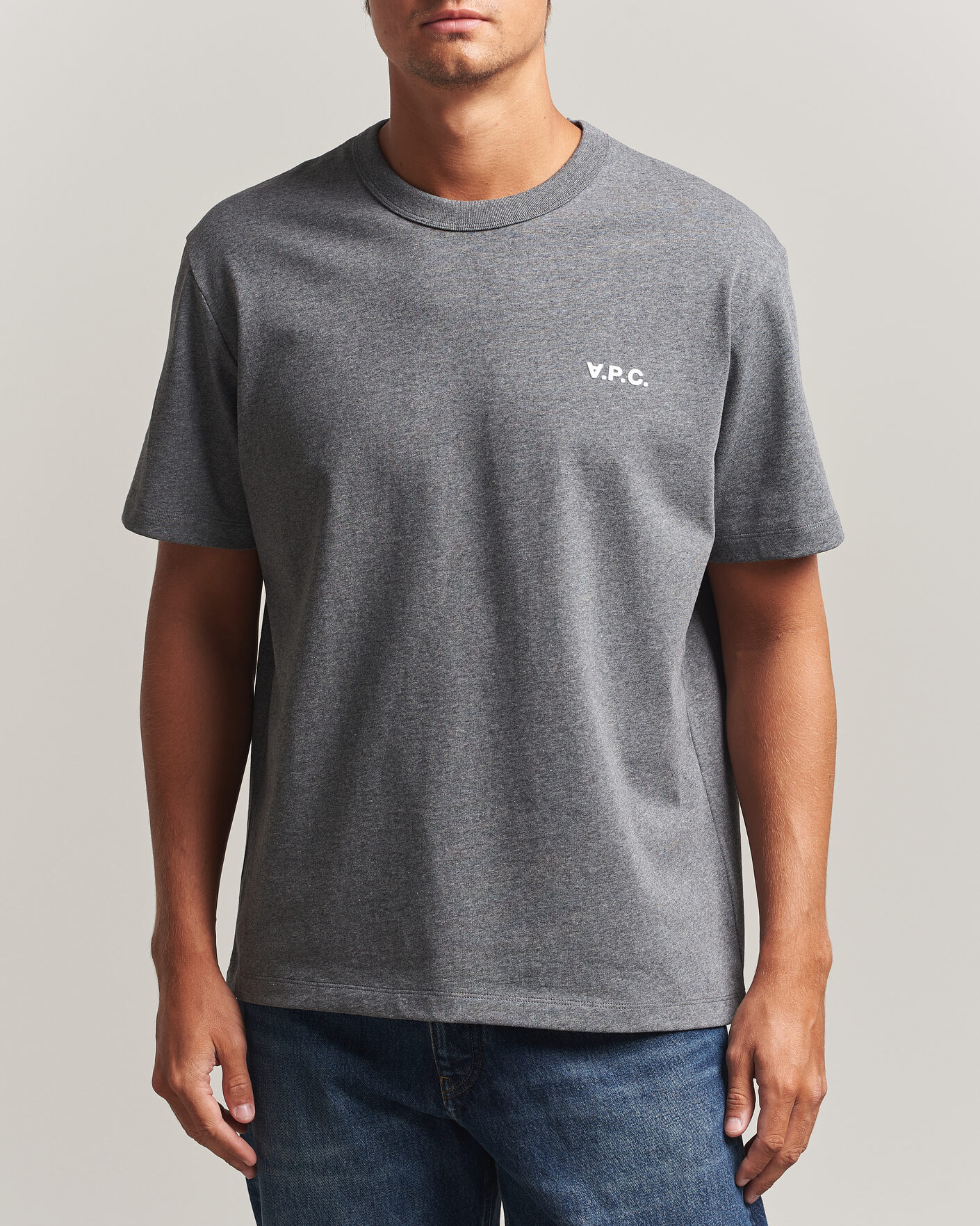 A.P.C. Boxy Fit Petit VPC T-Shirt Heathered Anthracite at