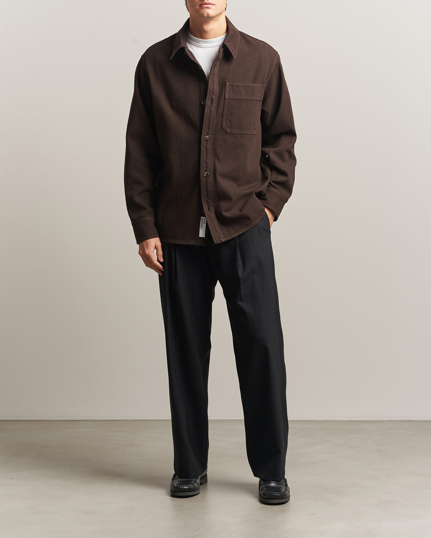 Men | Shirts | A.P.C. | Basile Overshirt Chocolate