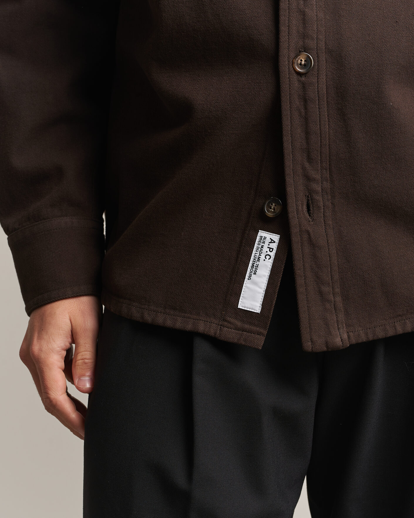 Men | Shirts | A.P.C. | Basile Overshirt Chocolate