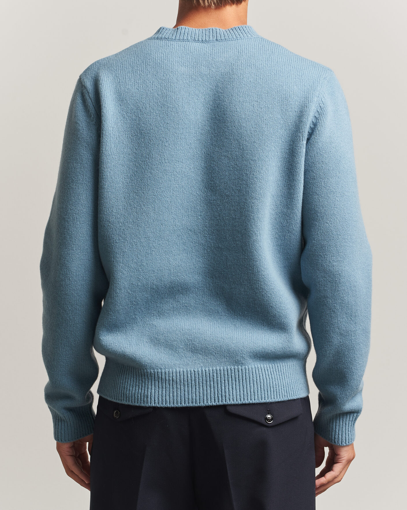 Men | Sweaters & Knitwear | A.P.C. | Edmond Wool Knitted Sweater Light Blue Melange