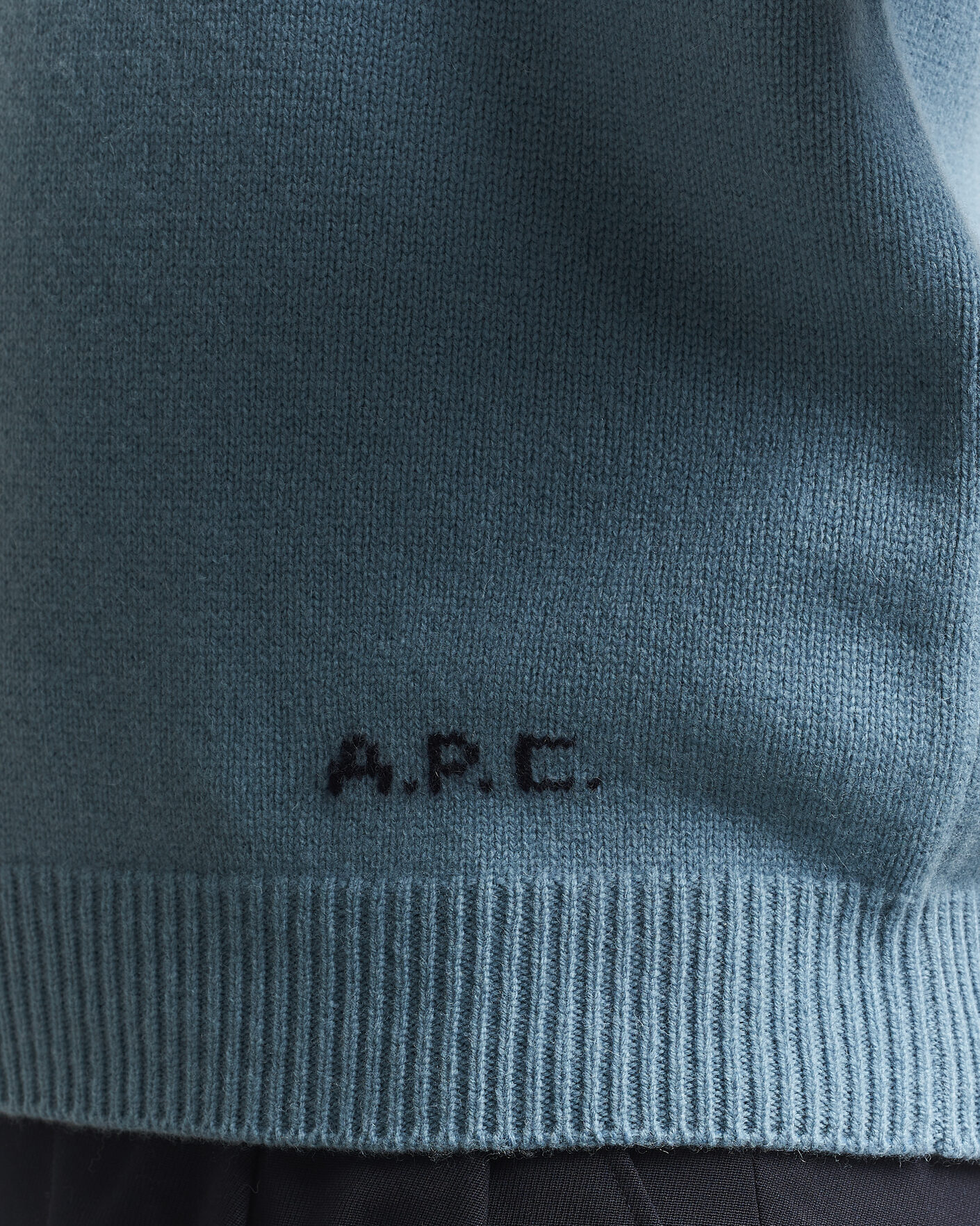 Men | Sweaters & Knitwear | A.P.C. | Edmond Wool Knitted Sweater Light Blue Melange