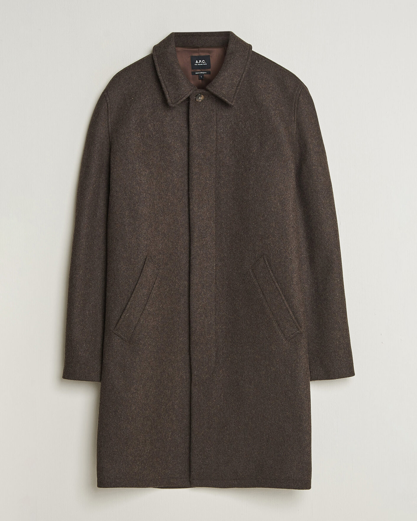 Men | Coats & Jackets | A.P.C. | Auster Wool Coat Maroon Melange