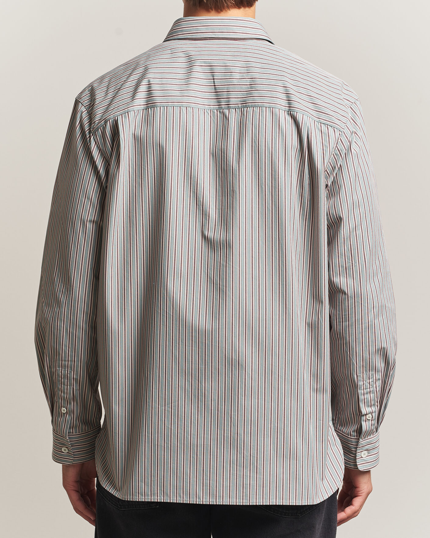 Men | Shirts | A.P.C. | Malo Cotton Striped Shirt Almond Green