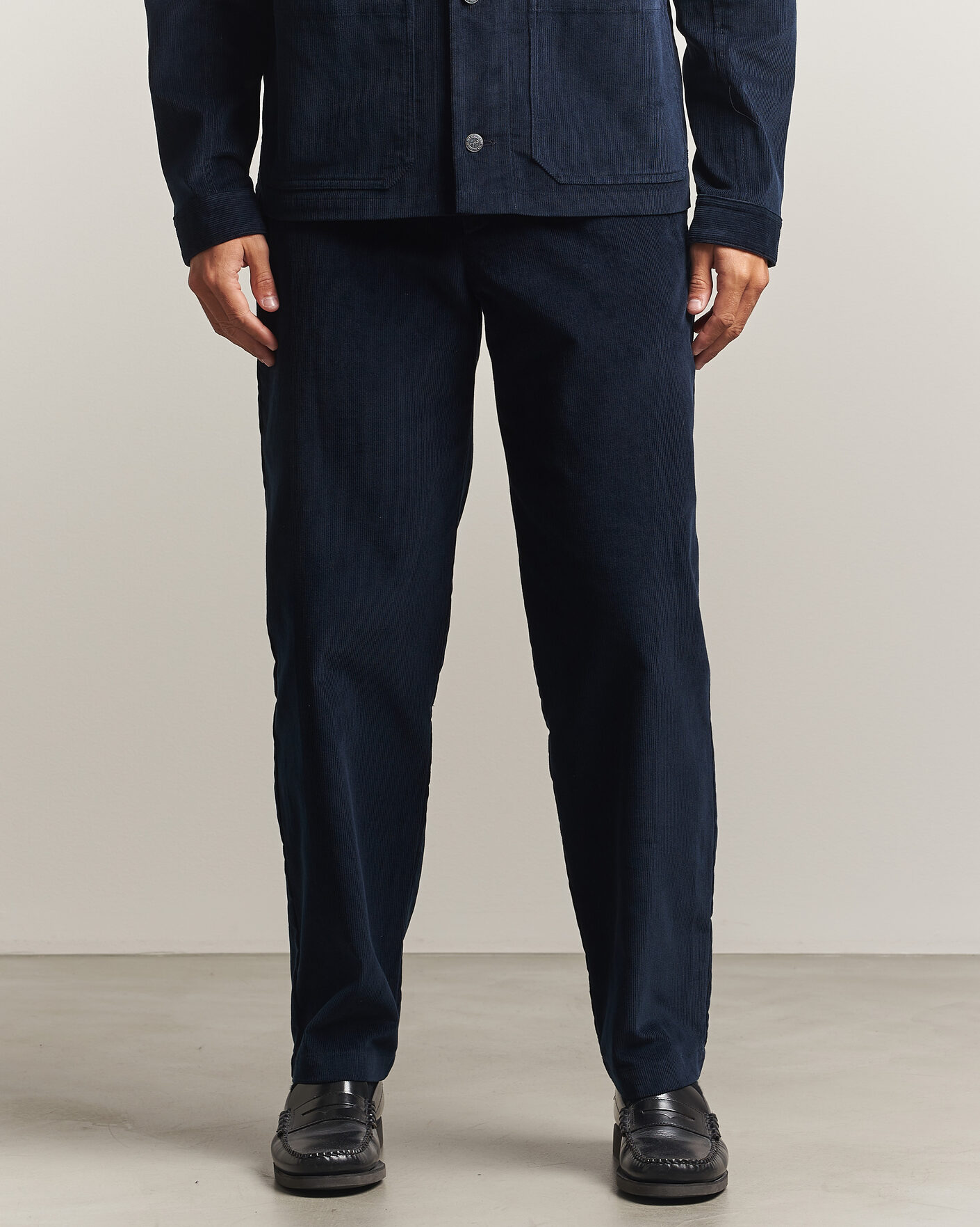 Men | Trousers | A.P.C. | Lawrence Corduroy Trousers Dark Navy