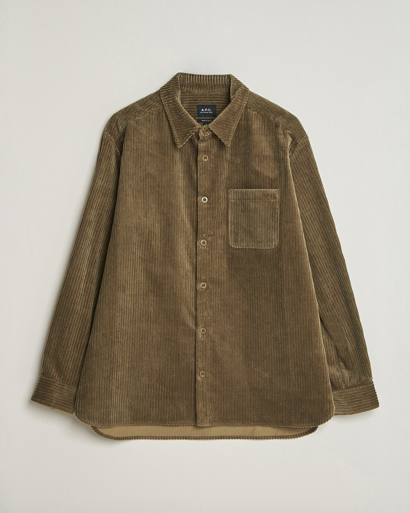 Men | Shirts | A.P.C. | Mateo Corduroy Overshirt Taupe