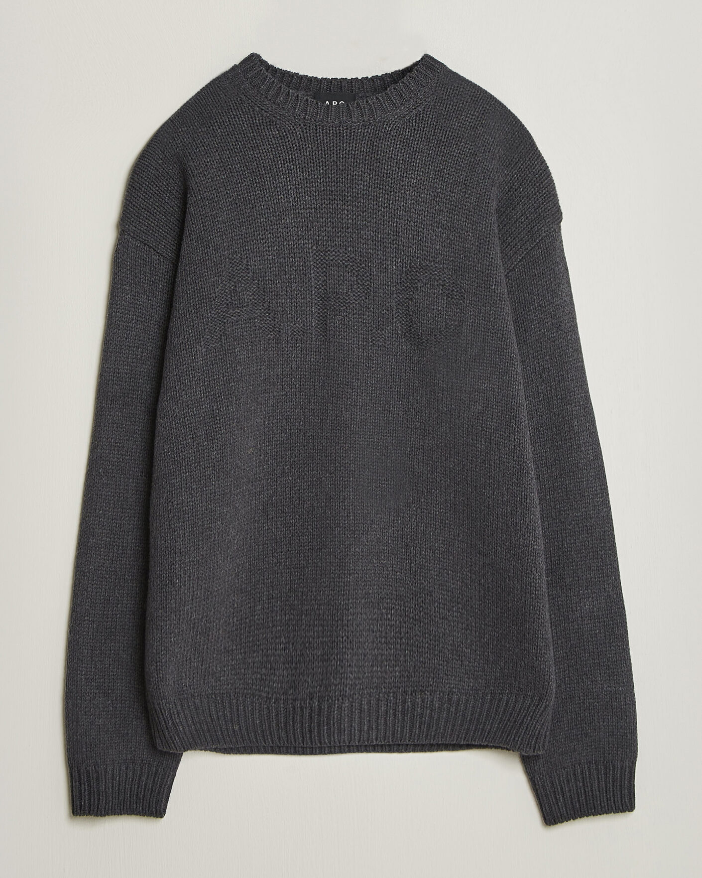 Men | Sweaters & Knitwear | A.P.C. | George Wool Knitted Sweater Anthracite Melange