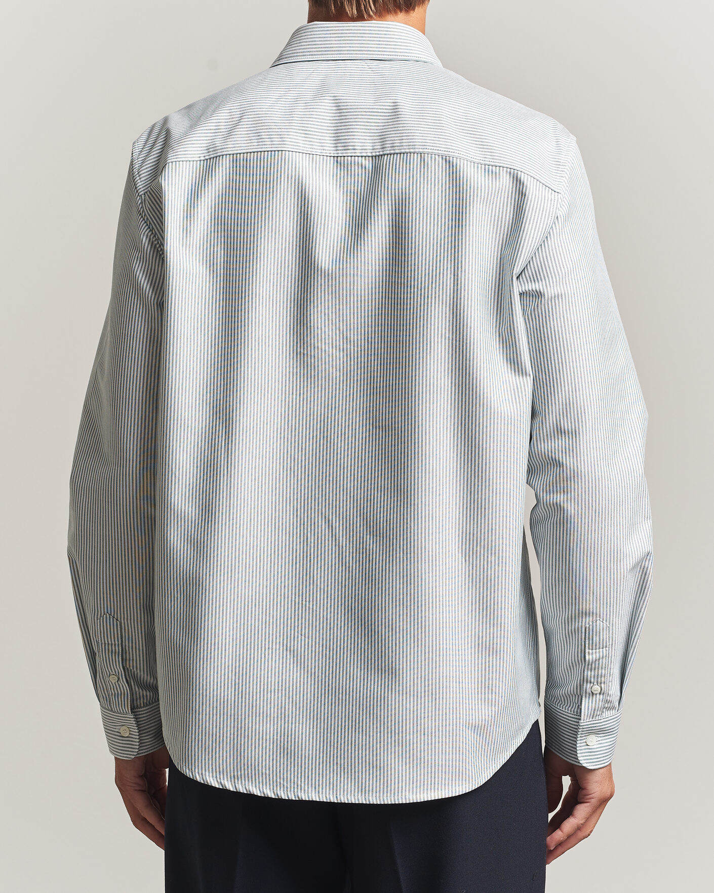 Men | Shirts | A.P.C. | Greg Striped Oxford Shirt Green/White