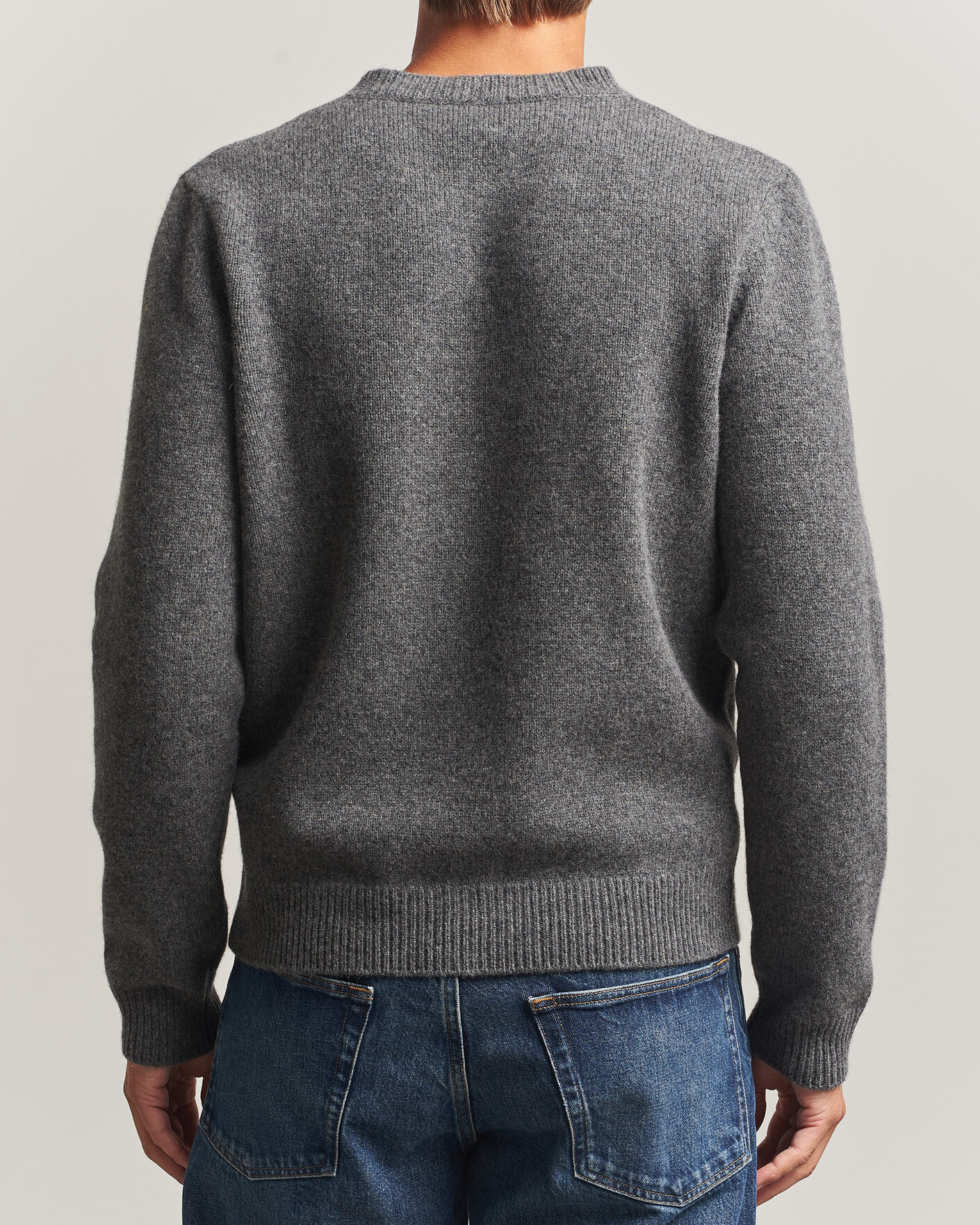 Men | Sweaters & Knitwear | A.P.C. | Edmond Wool Knitted Sweater Anthracite Melange
