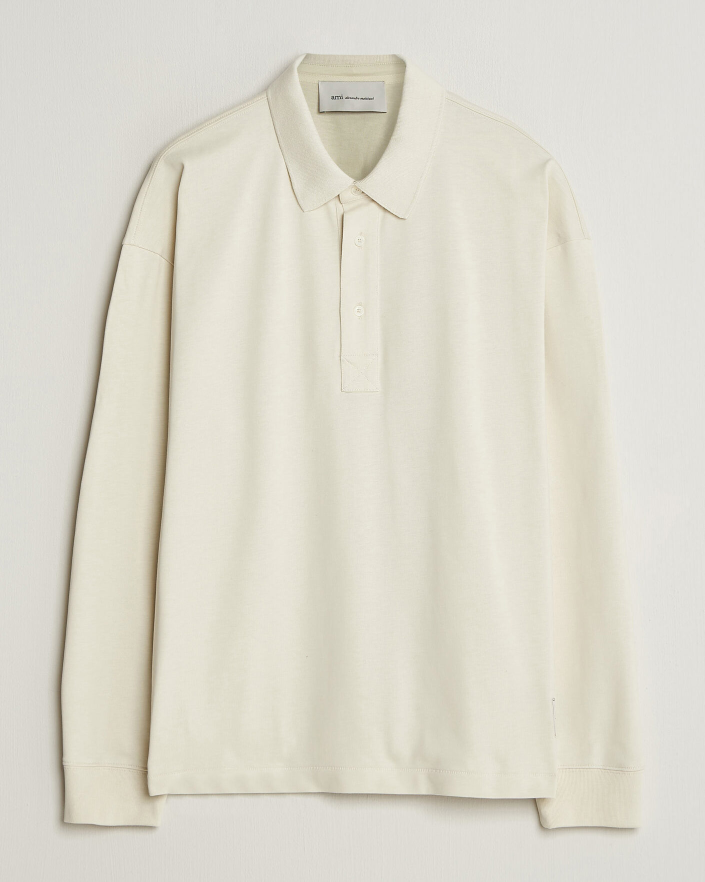 Men | Sweaters & Knitwear | AMI | Heritage Logo Rugger Ivory