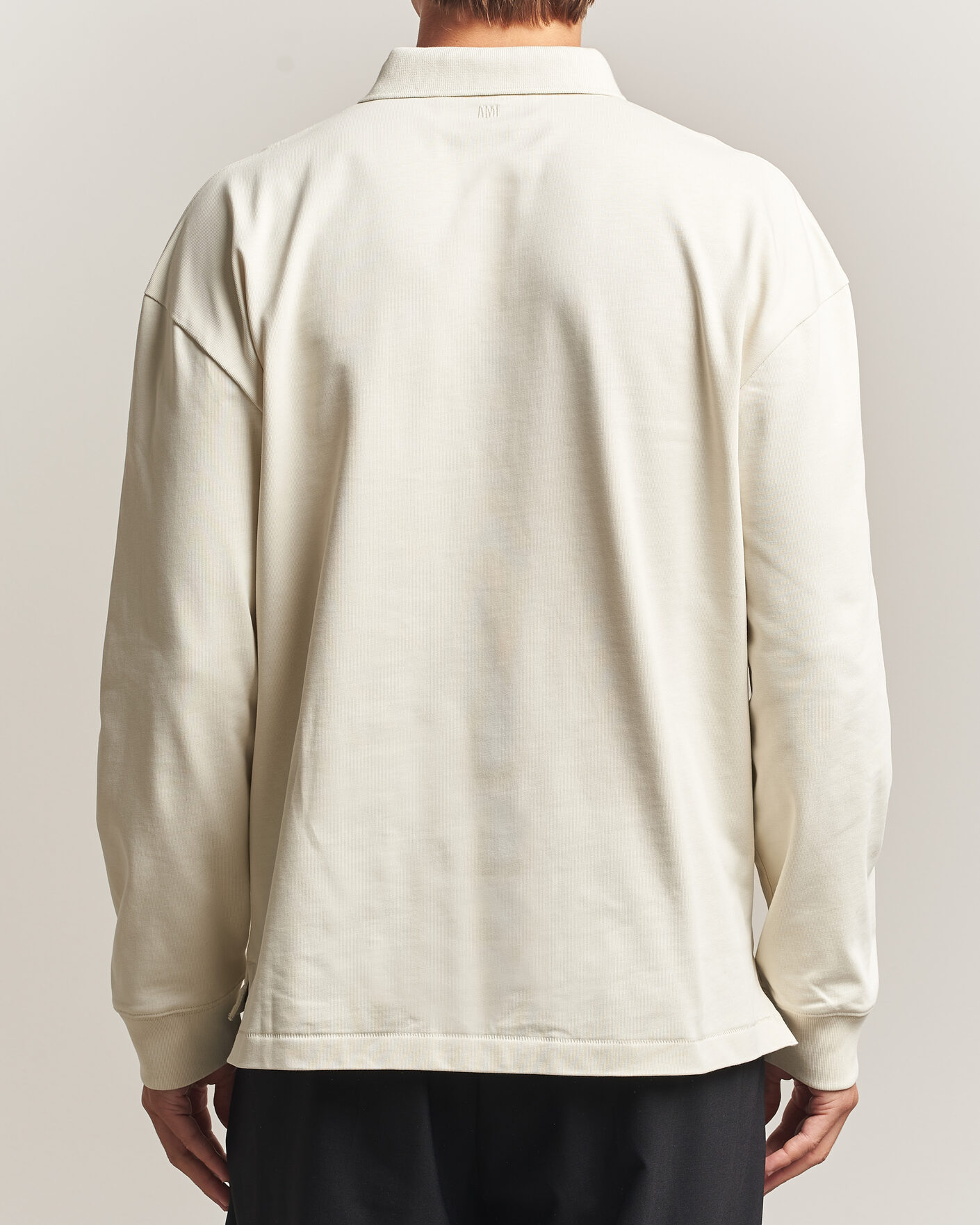 Men | Sweaters & Knitwear | AMI | Heritage Logo Rugger Ivory