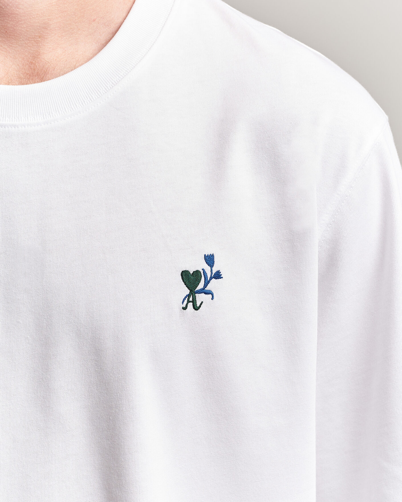 Men | T-Shirts | AMI | Tulip Logo T-Shirt White