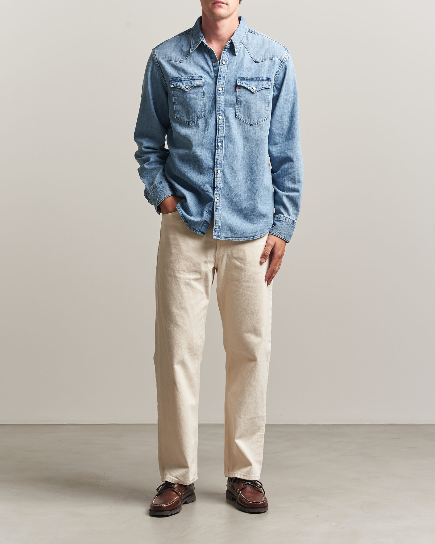 Men | Shirts | Levi's | Barstow Western Standard Shirt Blue Sky Mountain Light
