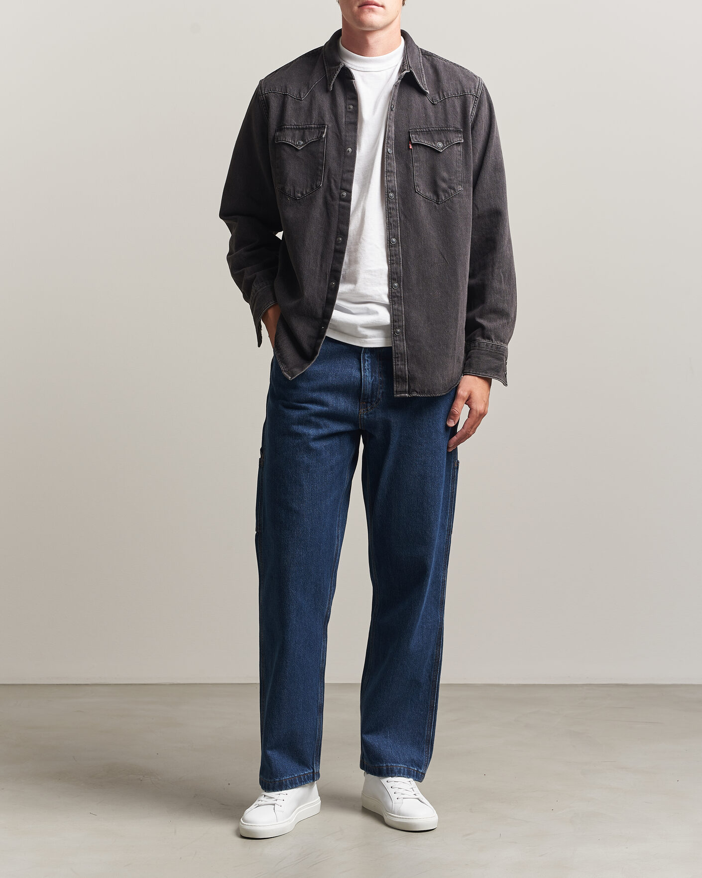 Men | Shirts | Levi's | Barstow Western Standard Shirt Thermodapt Black