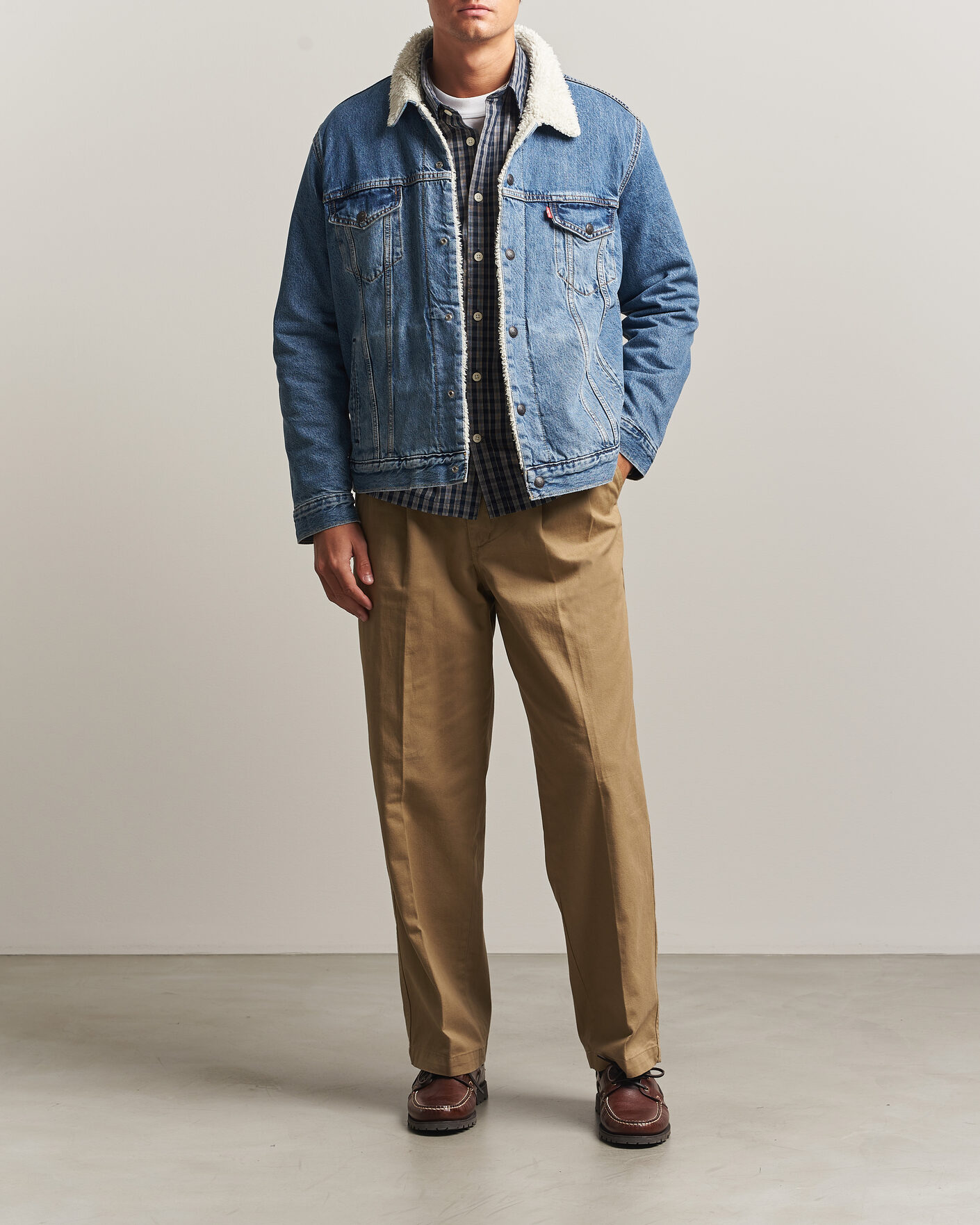 Men | Coats & Jackets | Levi's | Type 3 Sherpa Trucker Washed Away