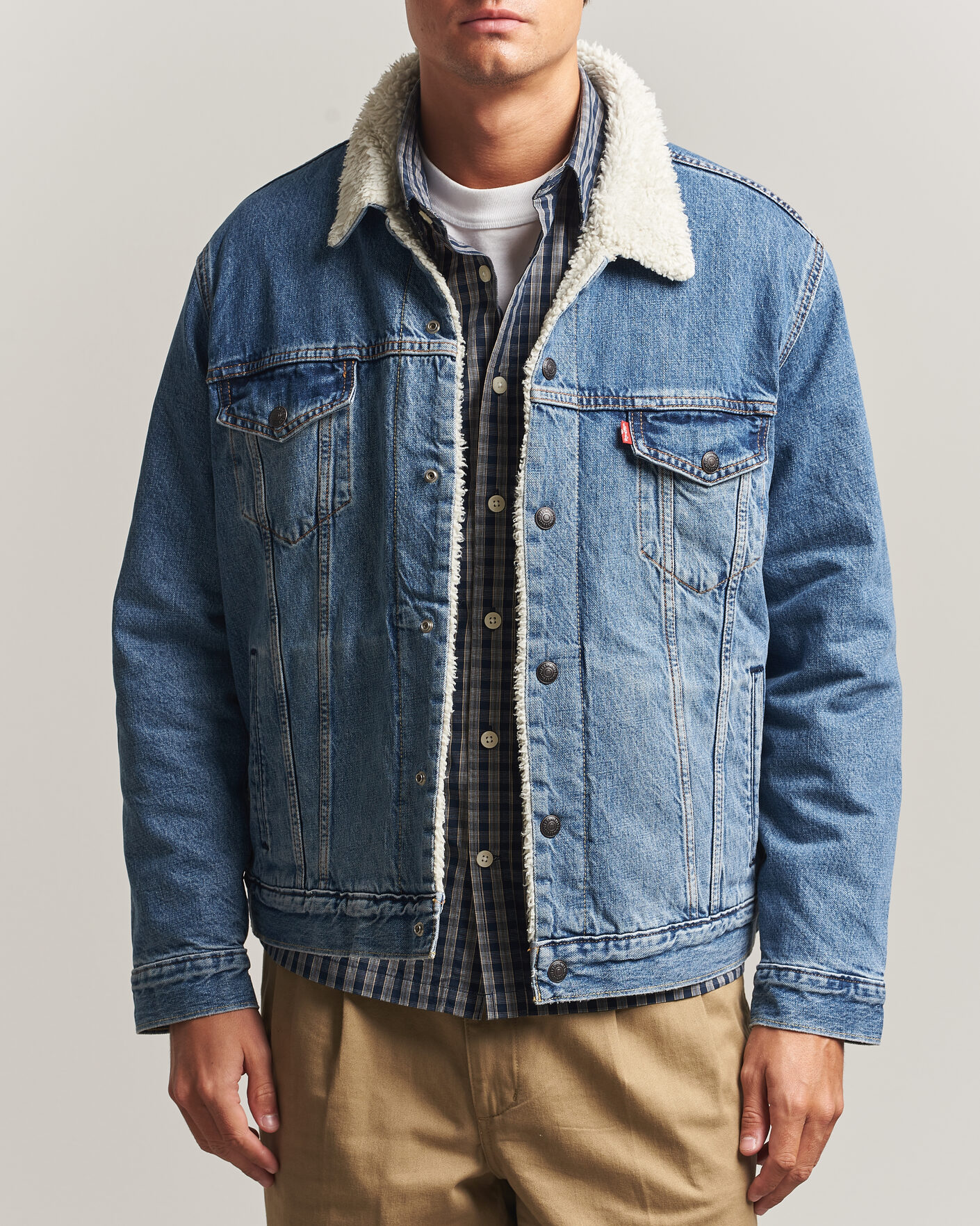Men | Coats & Jackets | Levi's | Type 3 Sherpa Trucker Washed Away