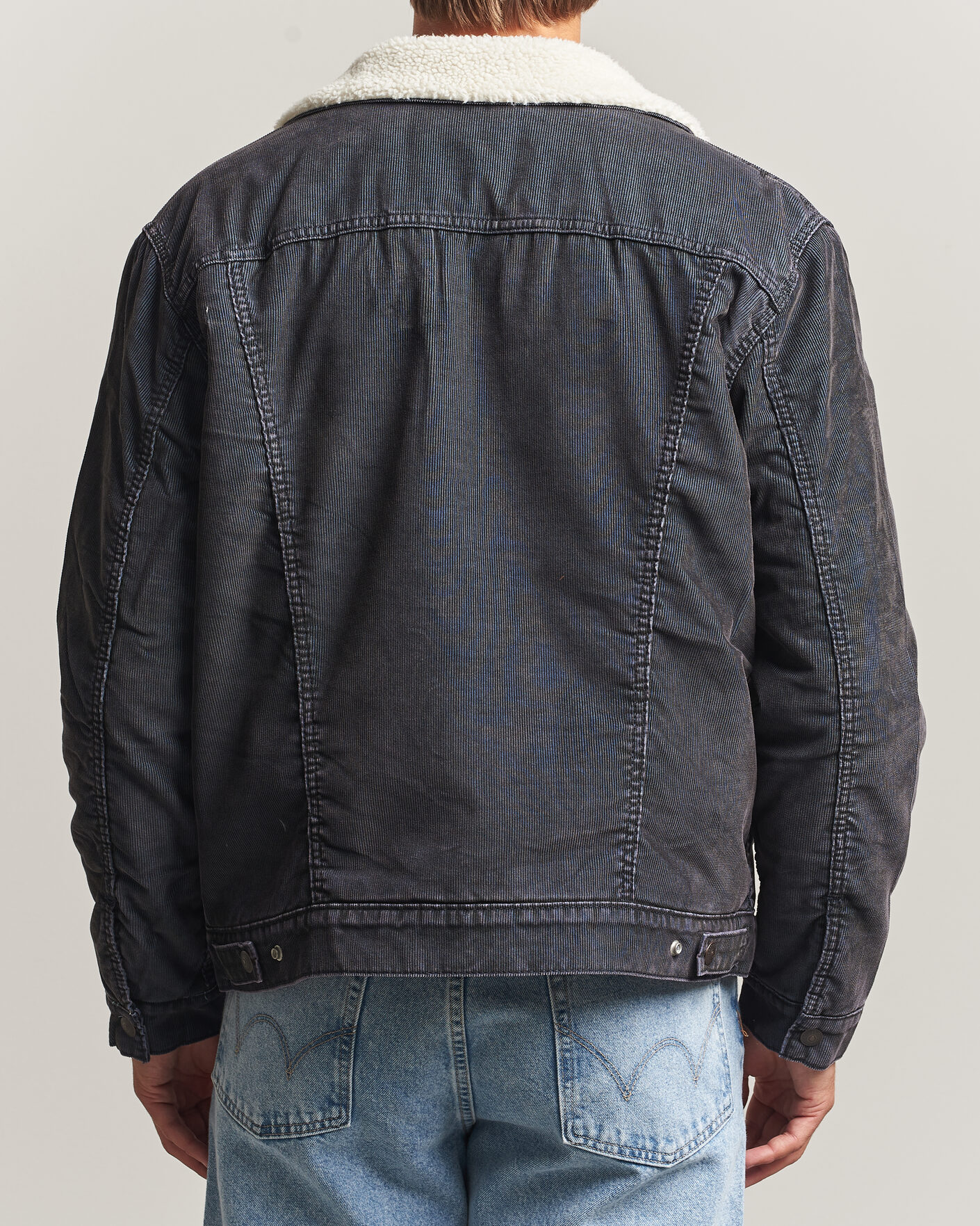 Men | Coats & Jackets | Levi's | Type 3 Sherpa Trucker Worn-In Delft Steelhead