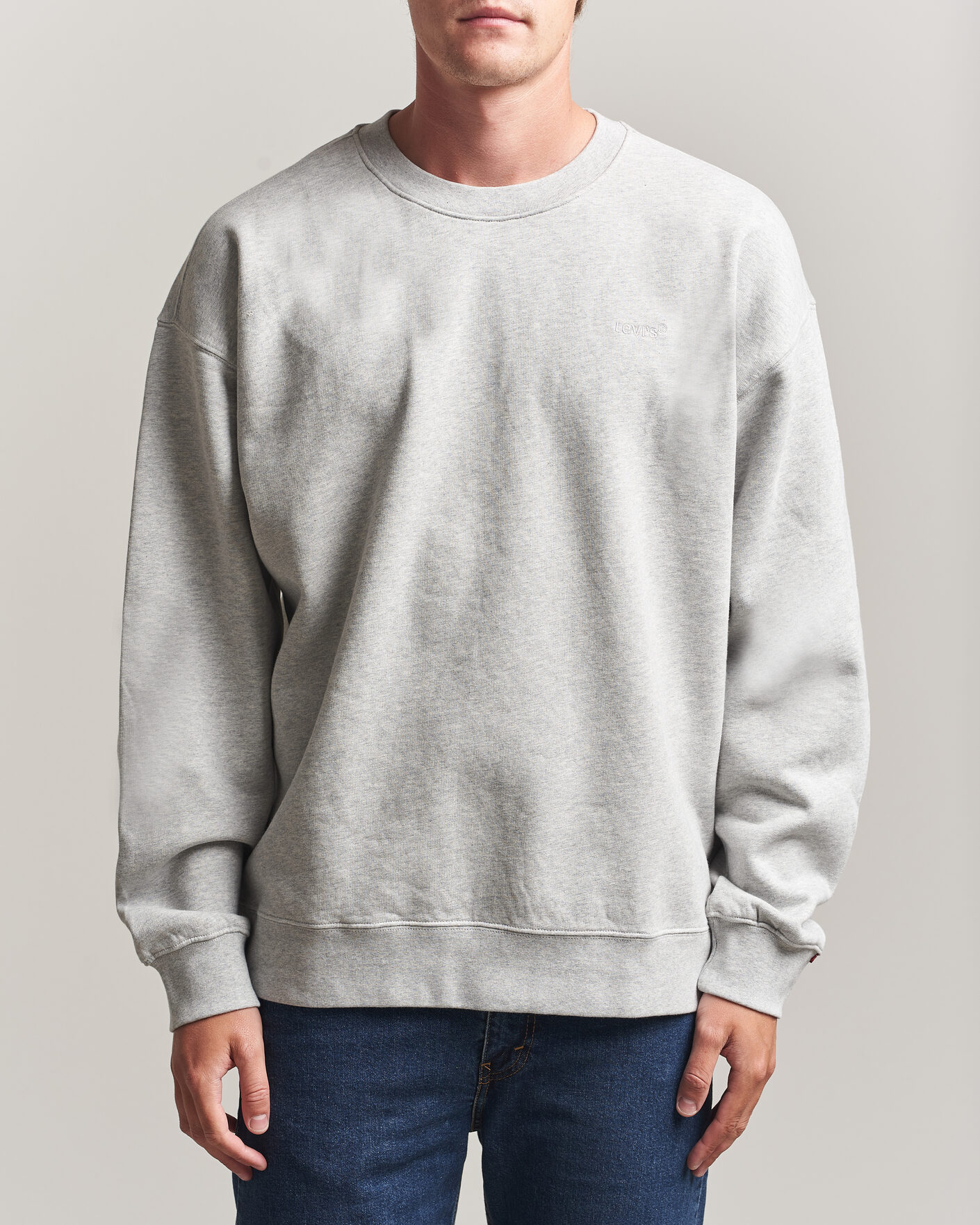 Levi's Authentic Crew Neck Sweatshirt Light Grey Heather at