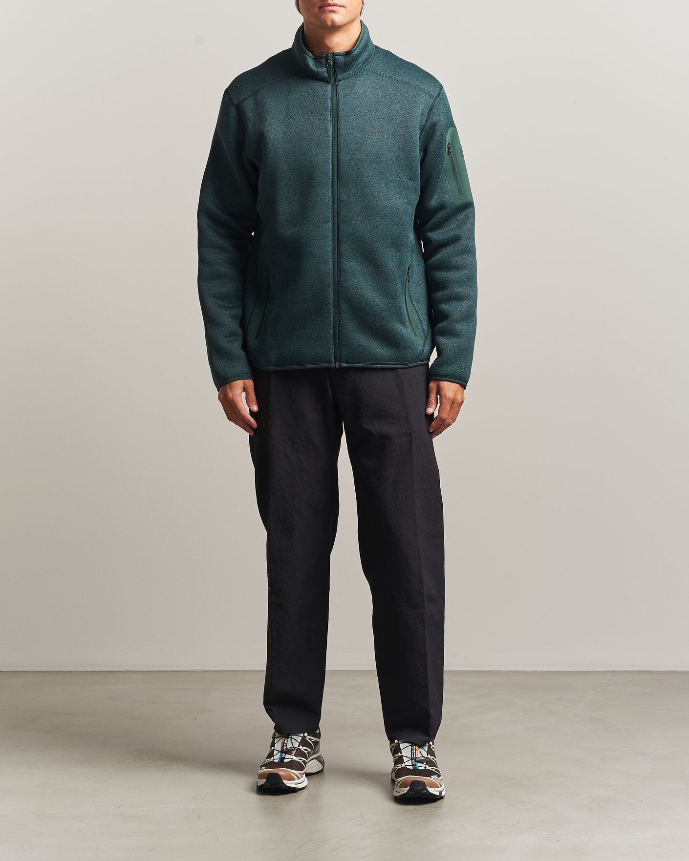 Men | Sweaters & Knitwear | Arc'teryx | Covert Full Zip Dark Jade Heather