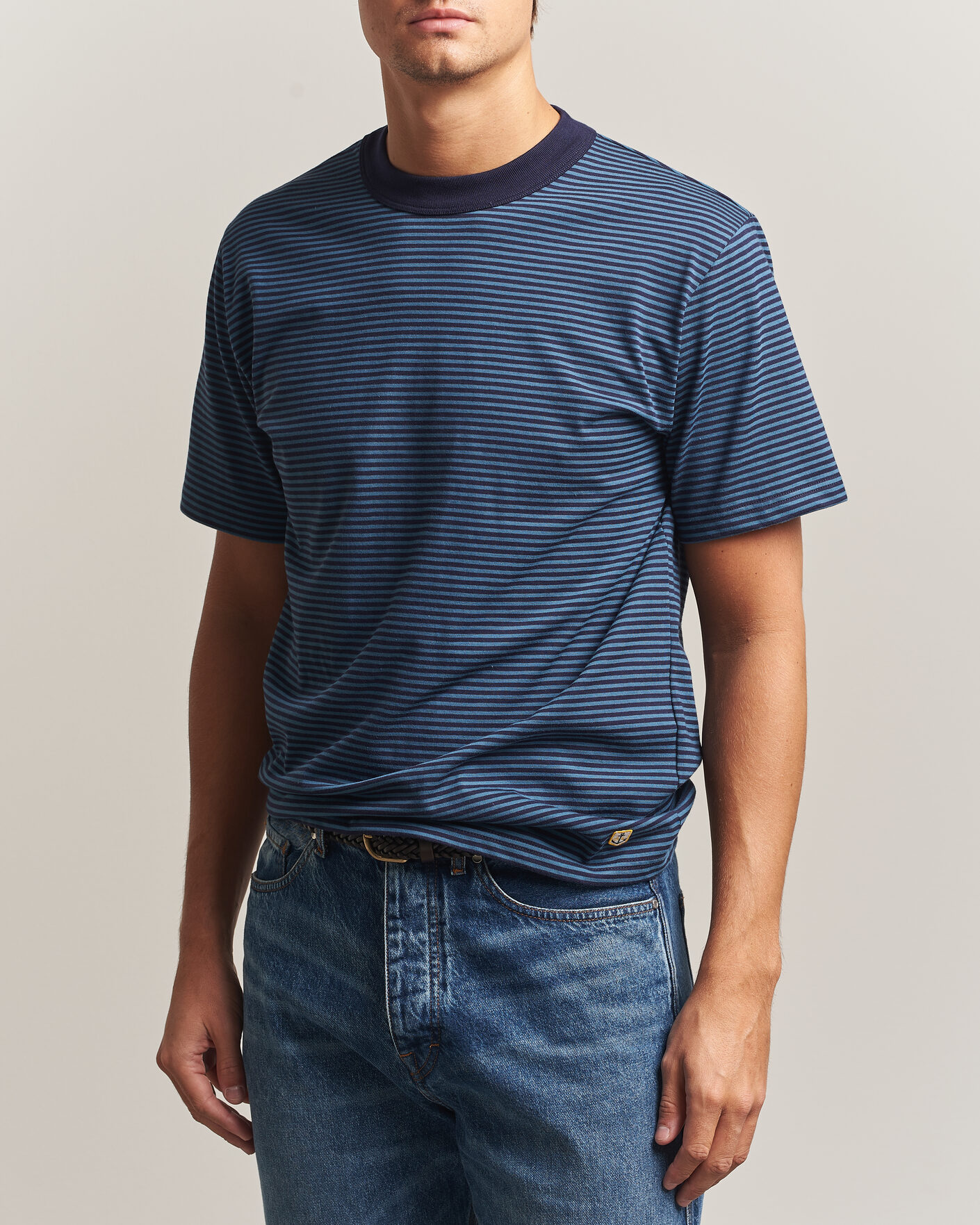 Men | T-Shirts | Armor-lux | Héritage Callac Striped T-Shirt Navy/Teal