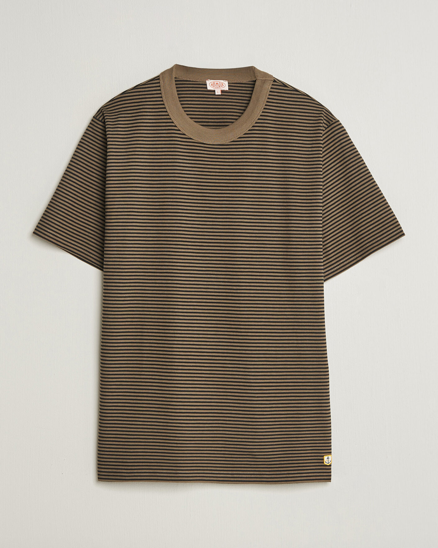 Men | T-Shirts | Armor-lux | Héritage Callac Striped T-Shirt Olive/Black