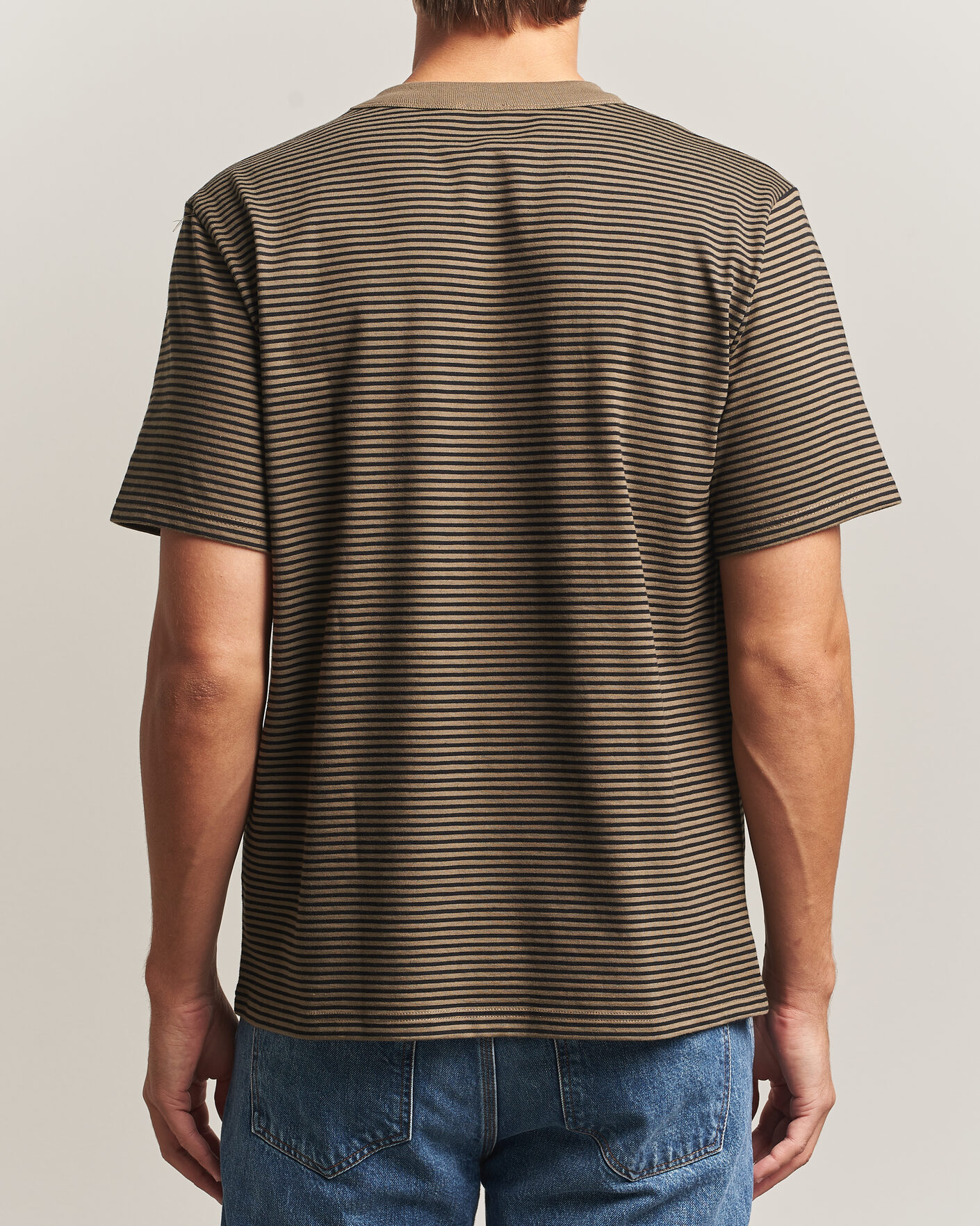 Men | T-Shirts | Armor-lux | Héritage Callac Striped T-Shirt Olive/Black