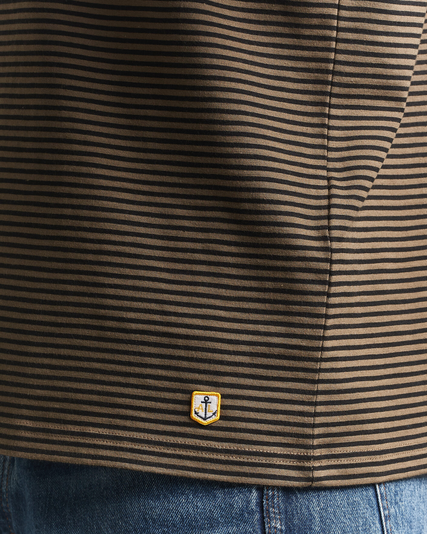 Men | T-Shirts | Armor-lux | Héritage Callac Striped T-Shirt Olive/Black