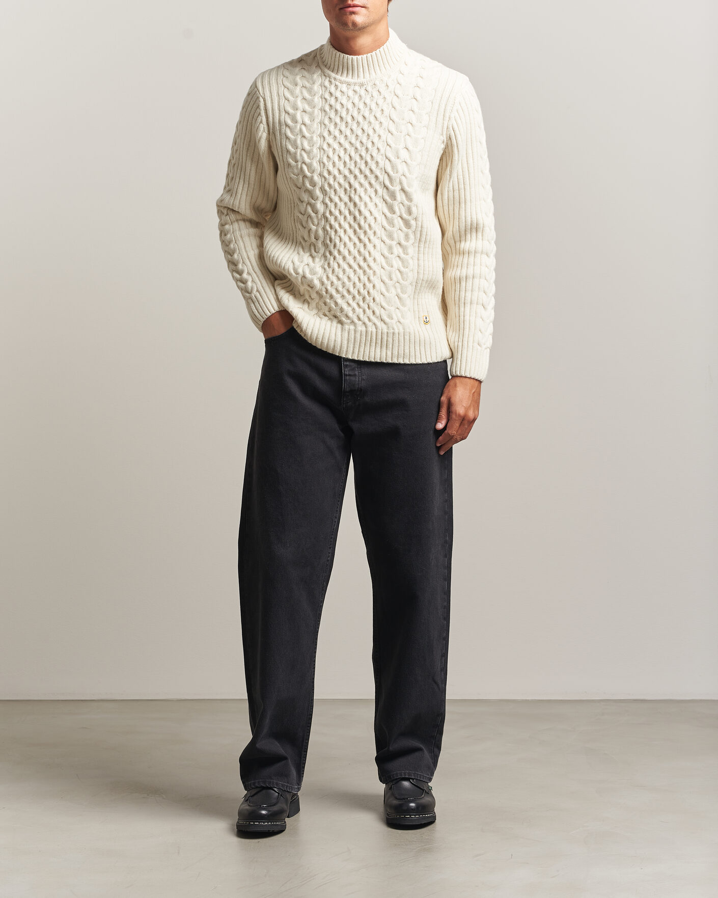 Men | Sweaters & Knitwear | Armor-lux | Wool Knitted Sweater Nature
