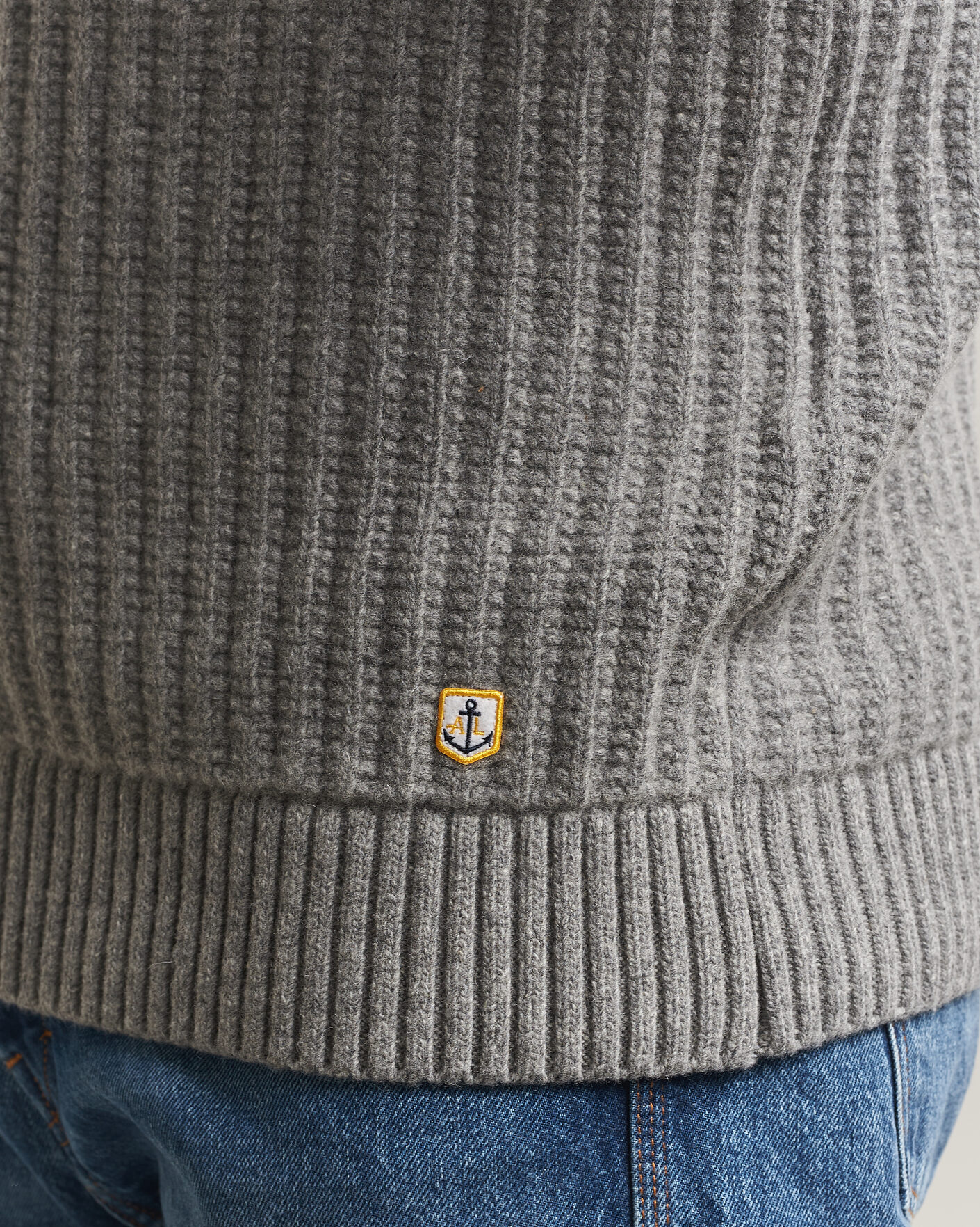 Men | Sweaters & Knitwear | Armor-lux | Wool Knitted Rollneck Slate