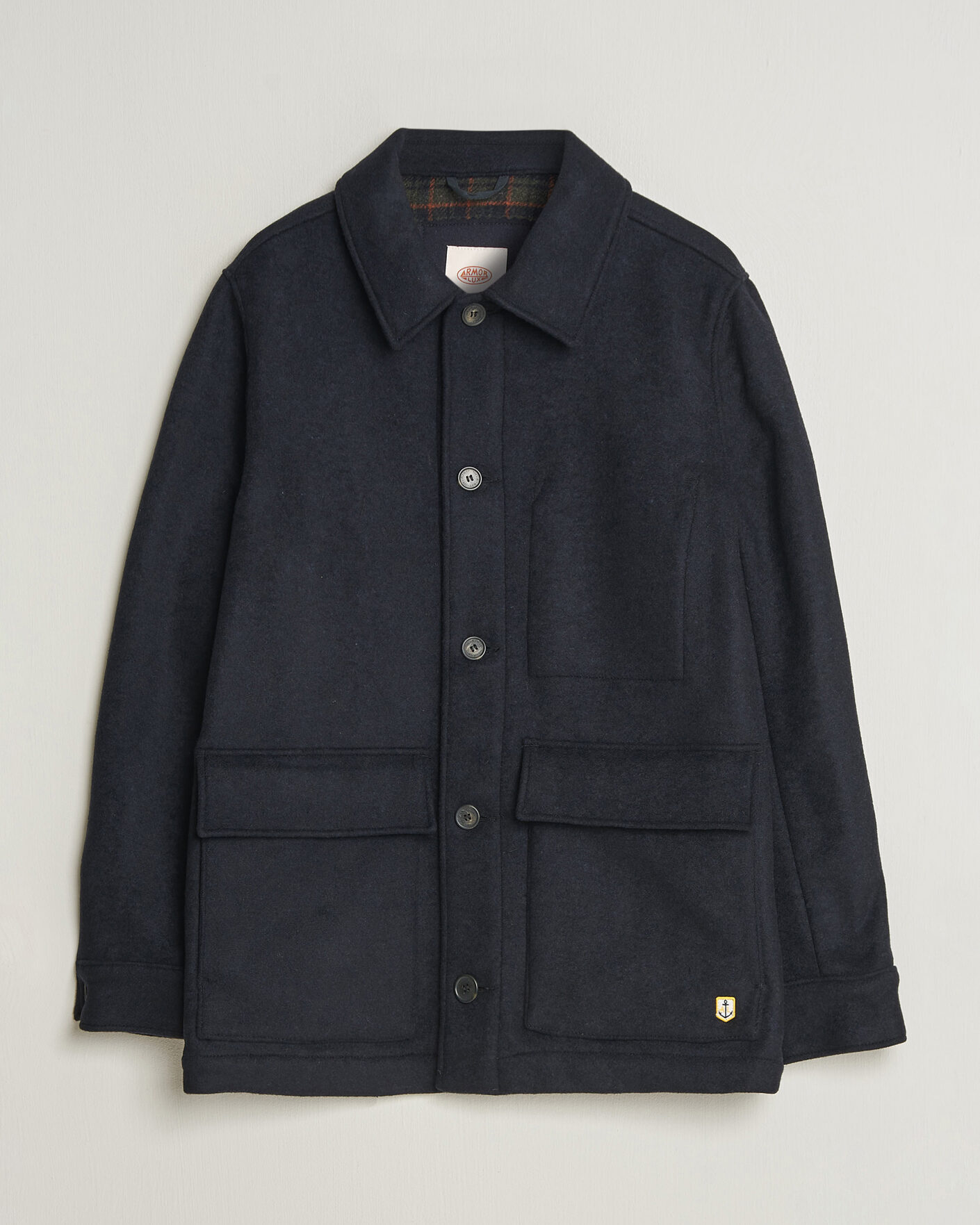 Men | Coats & Jackets | Armor-lux | Wool Shirt Jacket Rich Navy