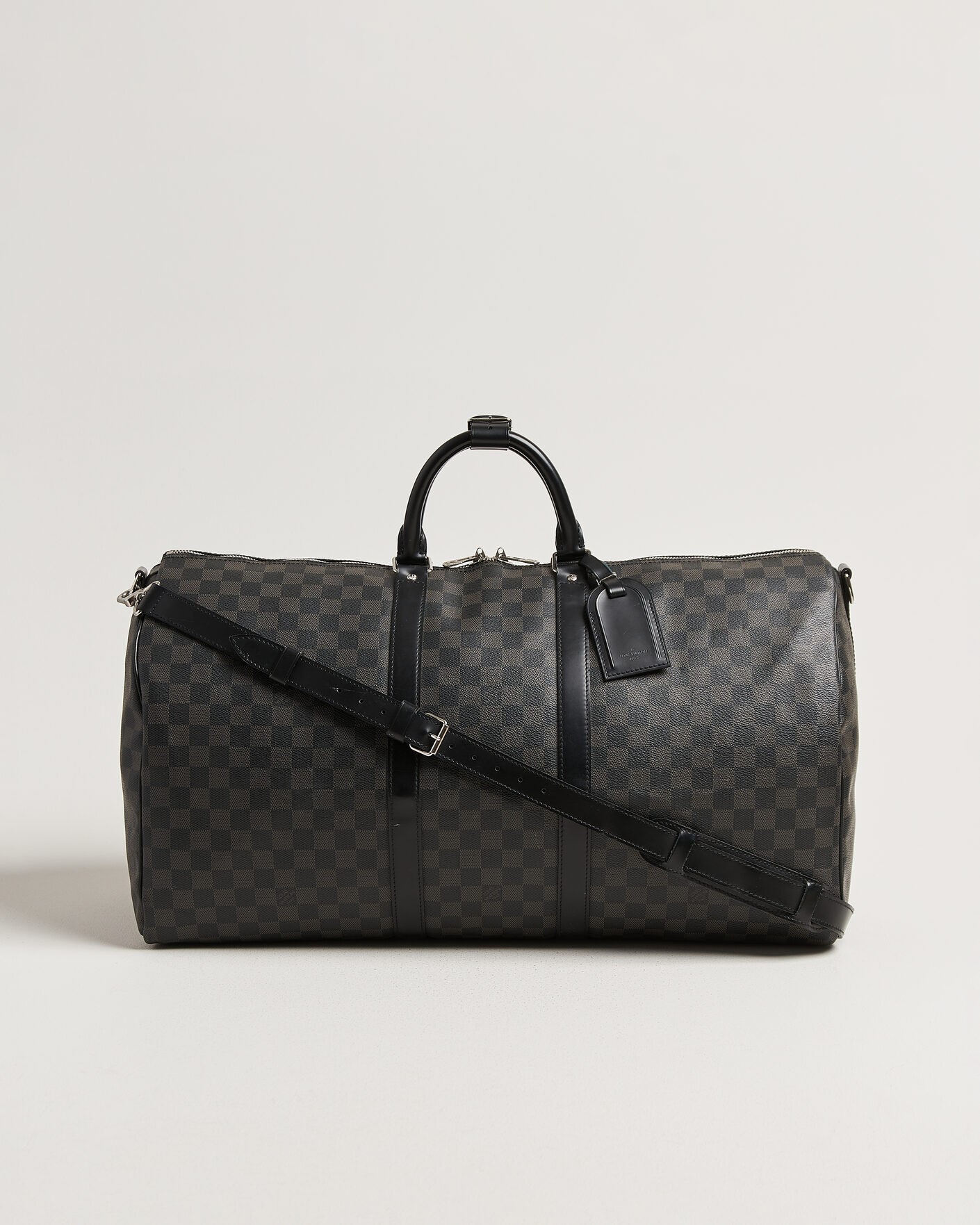 Men | Pre-Owned & Vintage Bags | Louis Vuitton Pre-Owned | Keepall Bandouliére 55 Damier Graphite