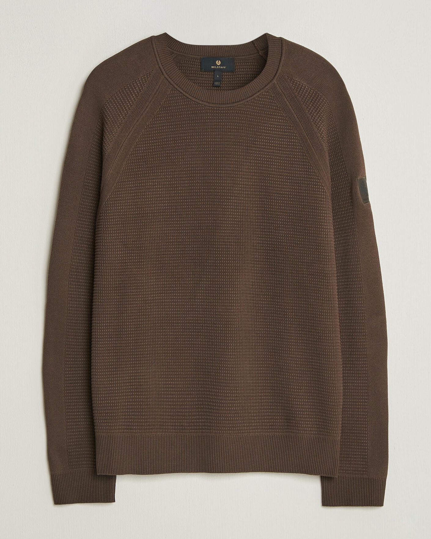 Men | Sweaters & Knitwear | Belstaff | Bradwell Cotton Knitted Crew Neck Army Olive
