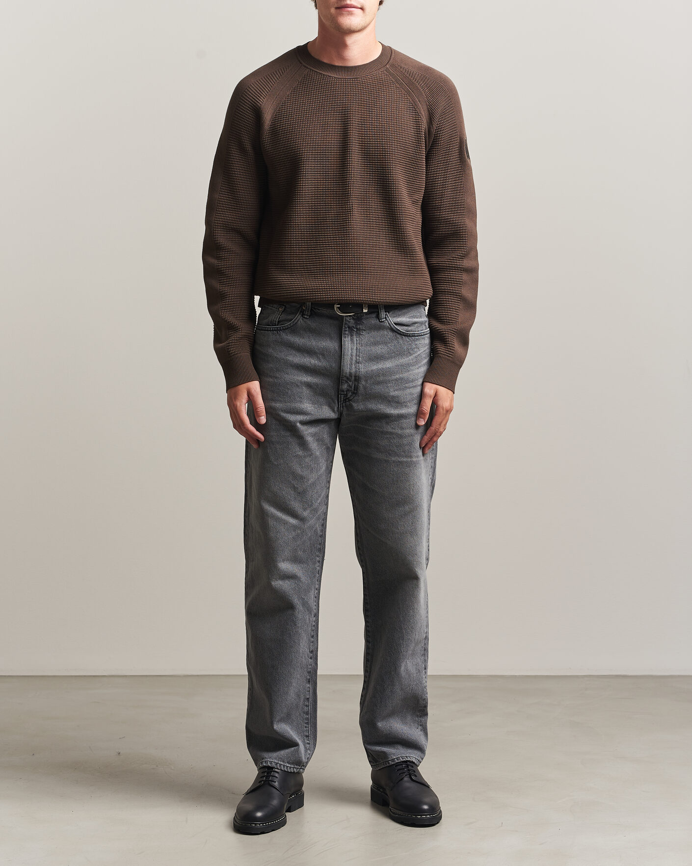 Men | Sweaters & Knitwear | Belstaff | Bradwell Cotton Knitted Crew Neck Army Olive