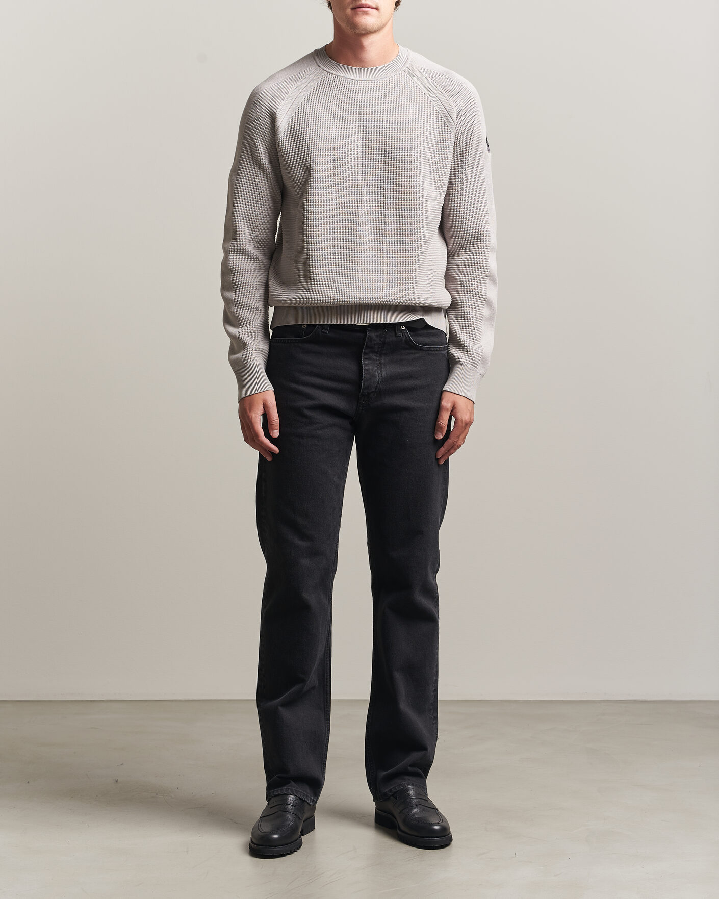 Men | Sweaters & Knitwear | Belstaff | Bradwell Cotton Knitted Crew Neck Concrete