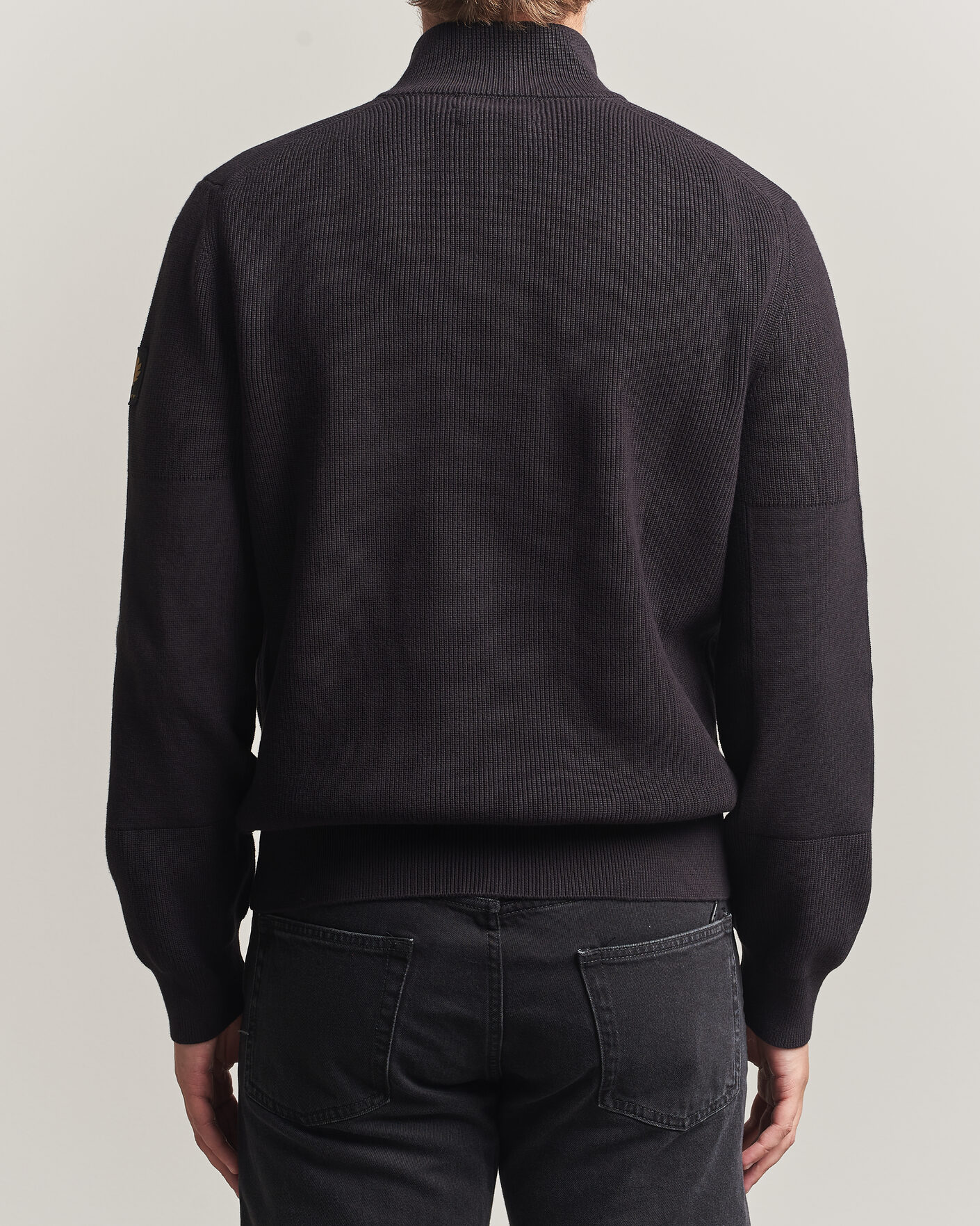 Men | Sweaters & Knitwear | Belstaff | Commander Knitted Full Zip Black
